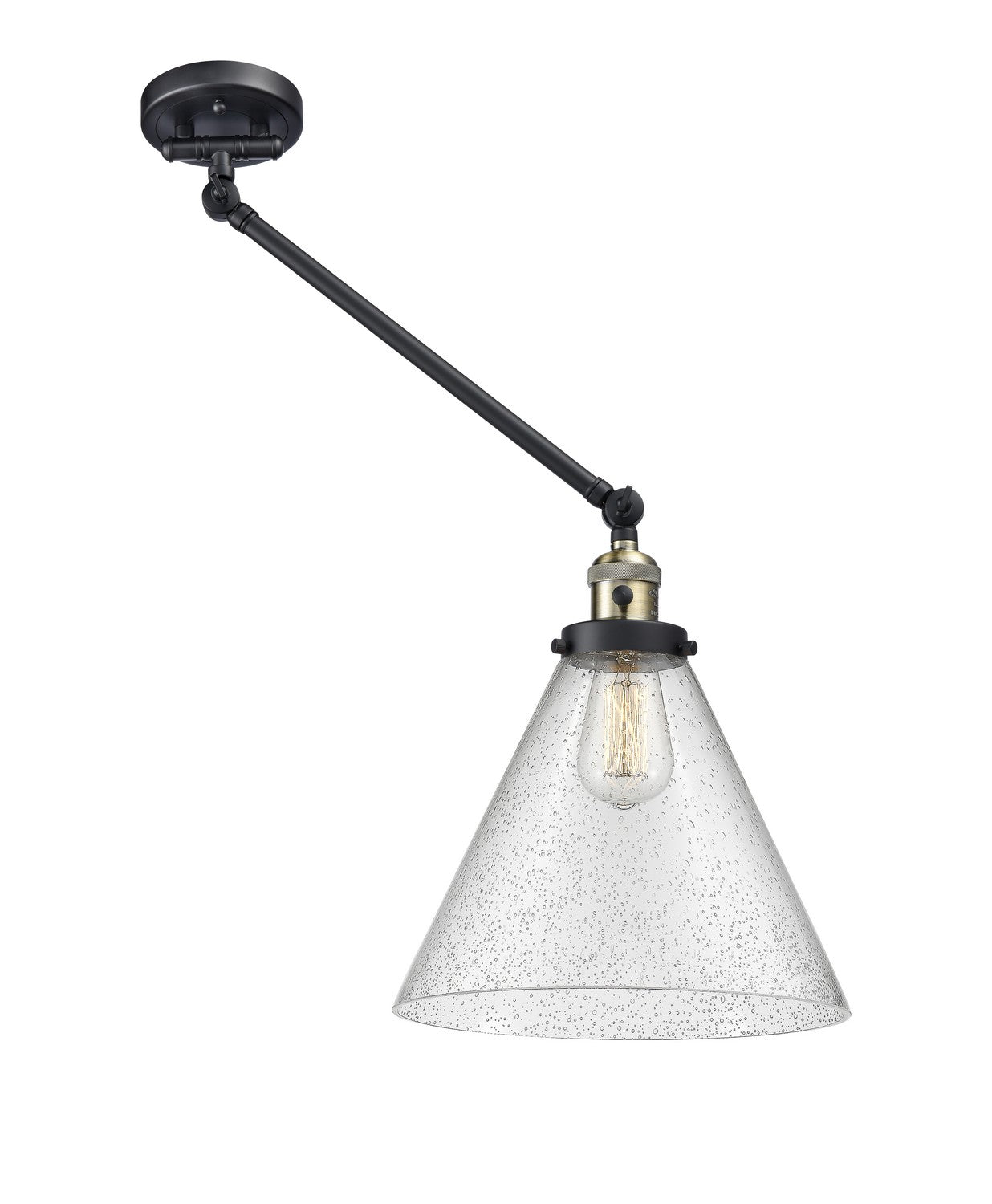 Innovations - 237-BAB-G44-L-LED - LED Swing Arm Lamp - Franklin Restoration - Black Antique Brass