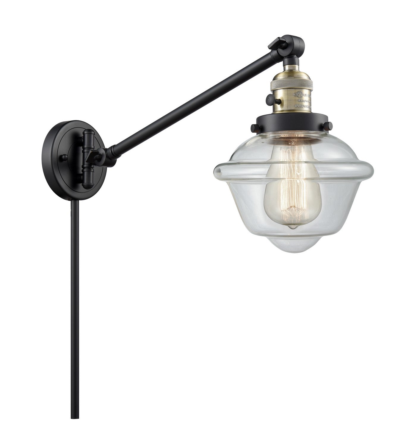 Innovations - 237-BAB-G532-LED - LED Swing Arm Lamp - Franklin Restoration - Black Antique Brass