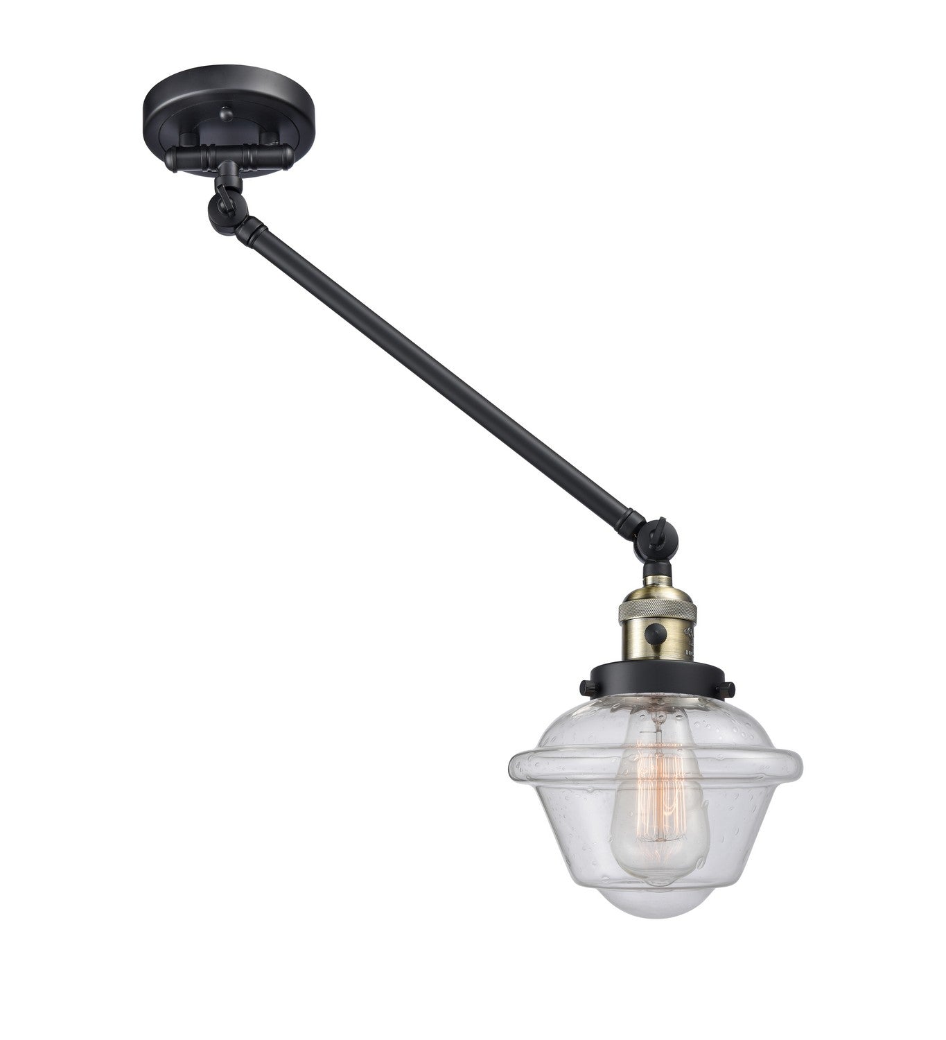 Innovations - 237-BAB-G534-LED - LED Swing Arm Lamp - Franklin Restoration - Black Antique Brass