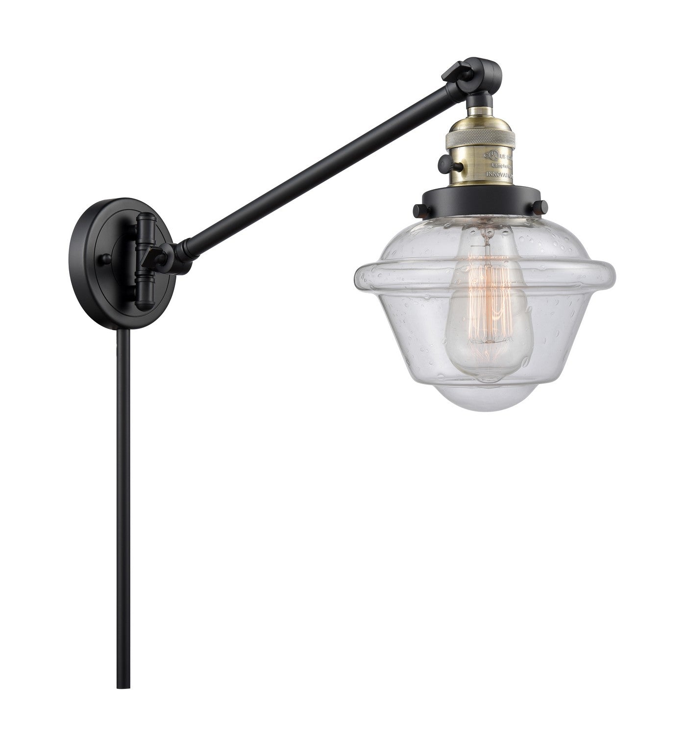 Innovations - 237-BAB-G534-LED - LED Swing Arm Lamp - Franklin Restoration - Black Antique Brass