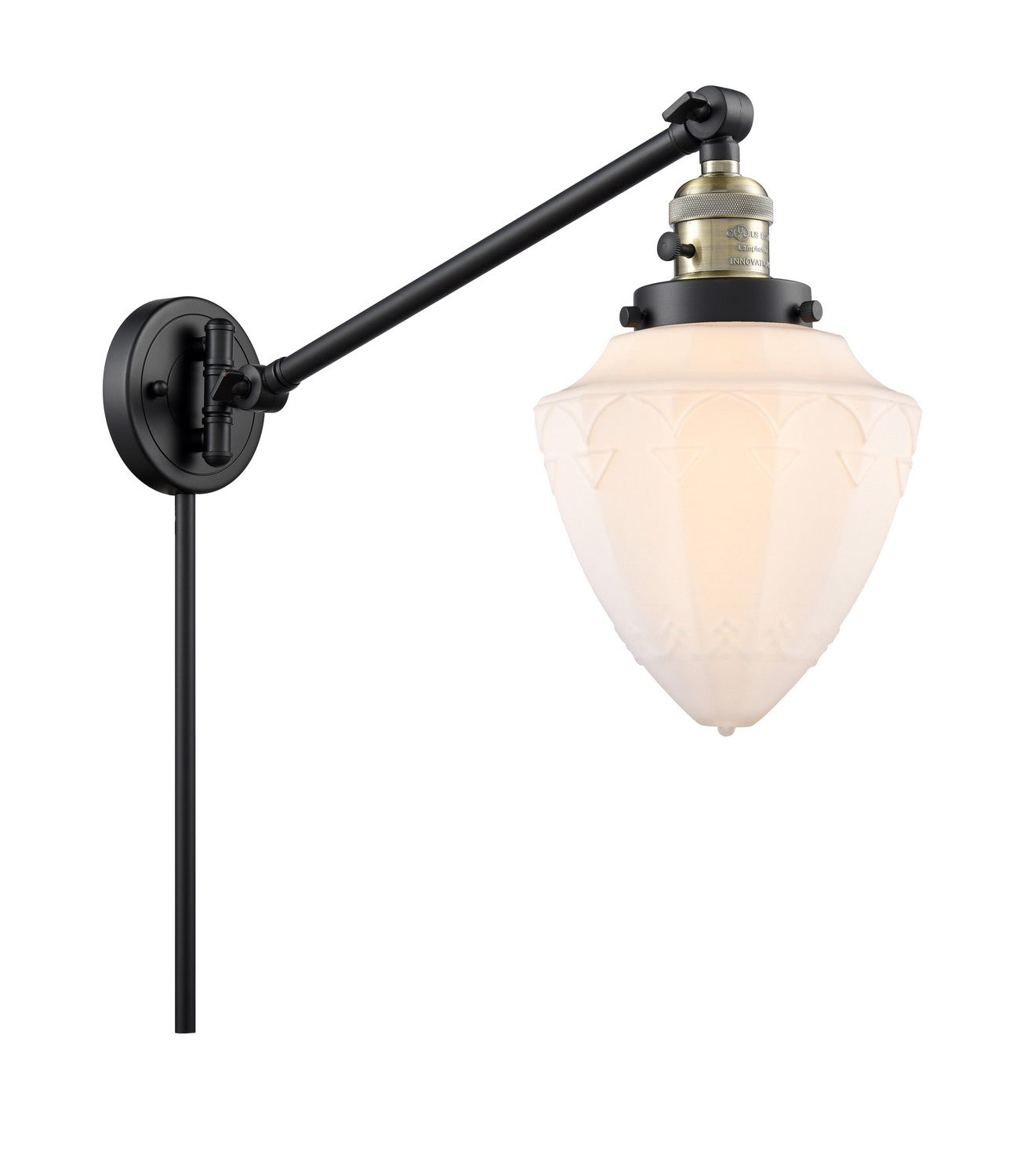 Innovations - 237-BAB-G661-7 - One Light Swing Arm Lamp - Franklin Restoration - Black Antique Brass