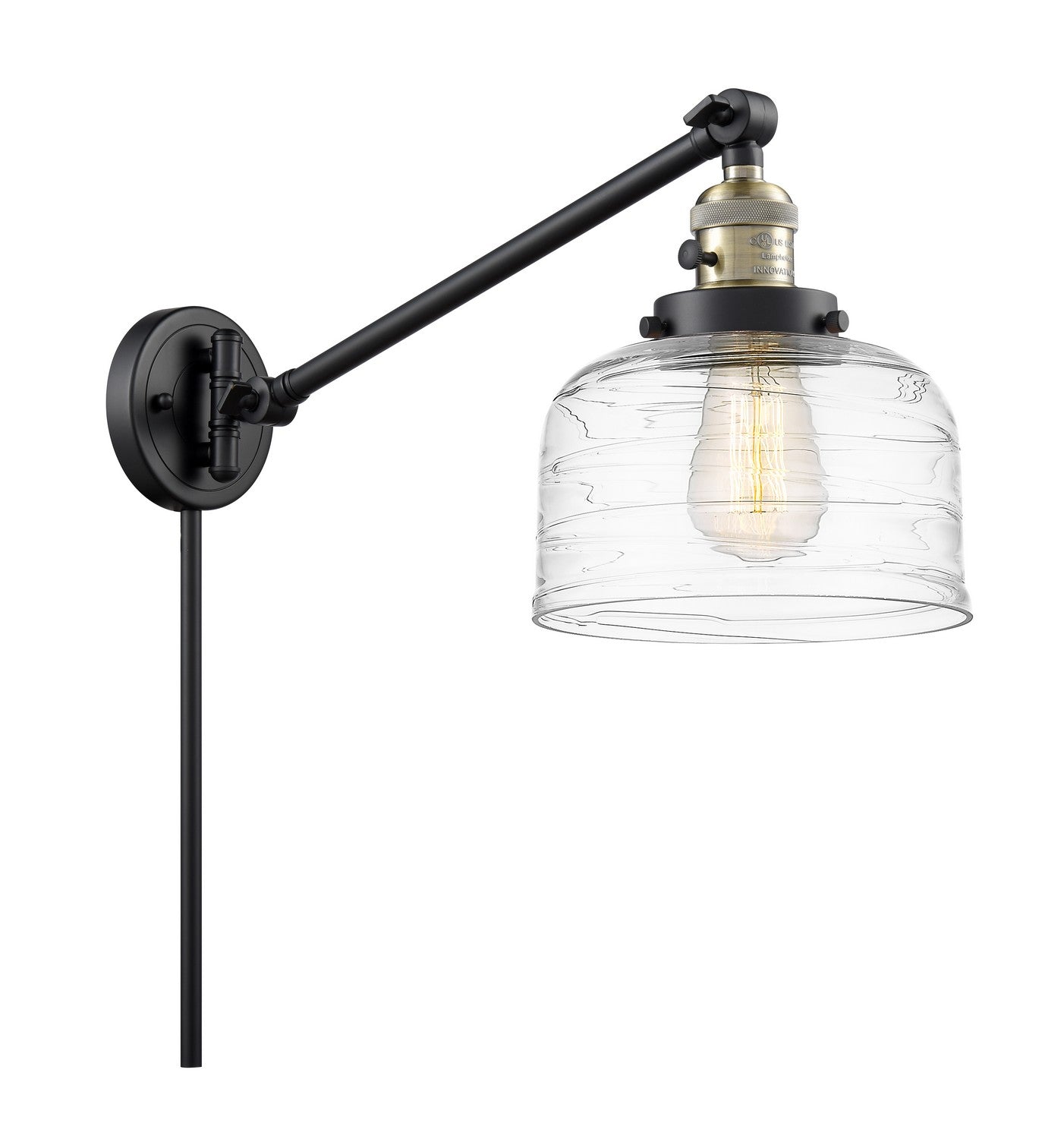 Innovations - 237-BAB-G713 - One Light Swing Arm Lamp - Franklin Restoration - Black Antique Brass