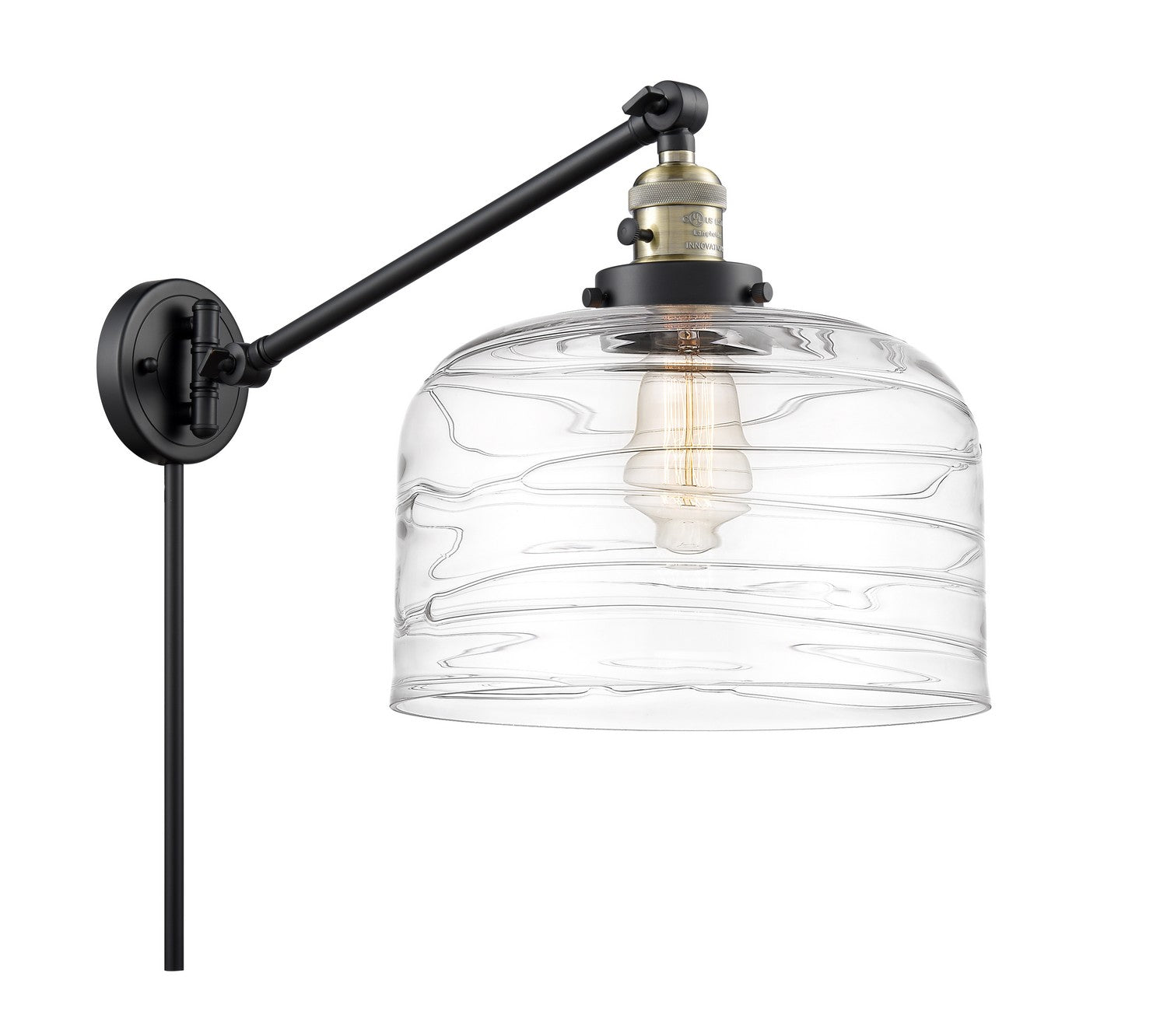 Innovations - 237-BAB-G713-L - One Light Swing Arm Lamp - Franklin Restoration - Black Antique Brass