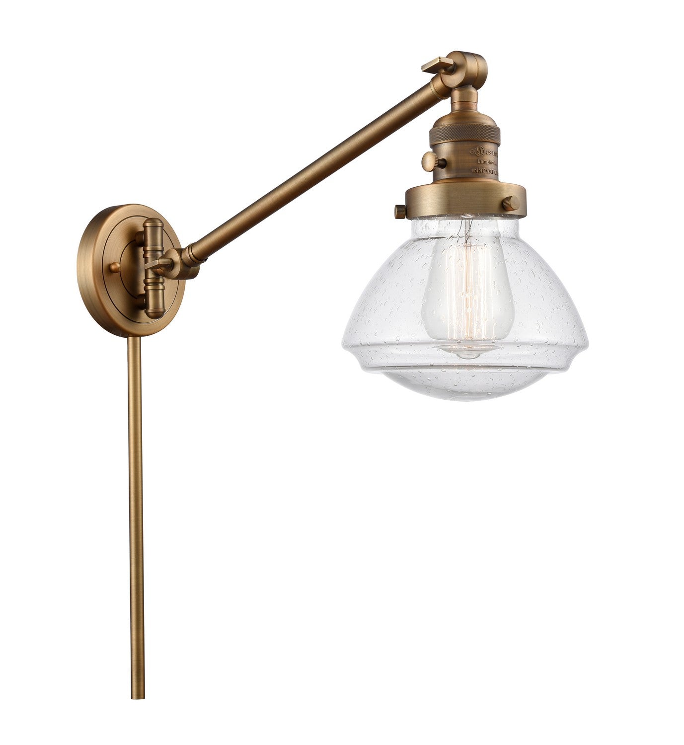 Innovations - 237-BB-G324-LED - LED Swing Arm Lamp - Franklin Restoration - Brushed Brass