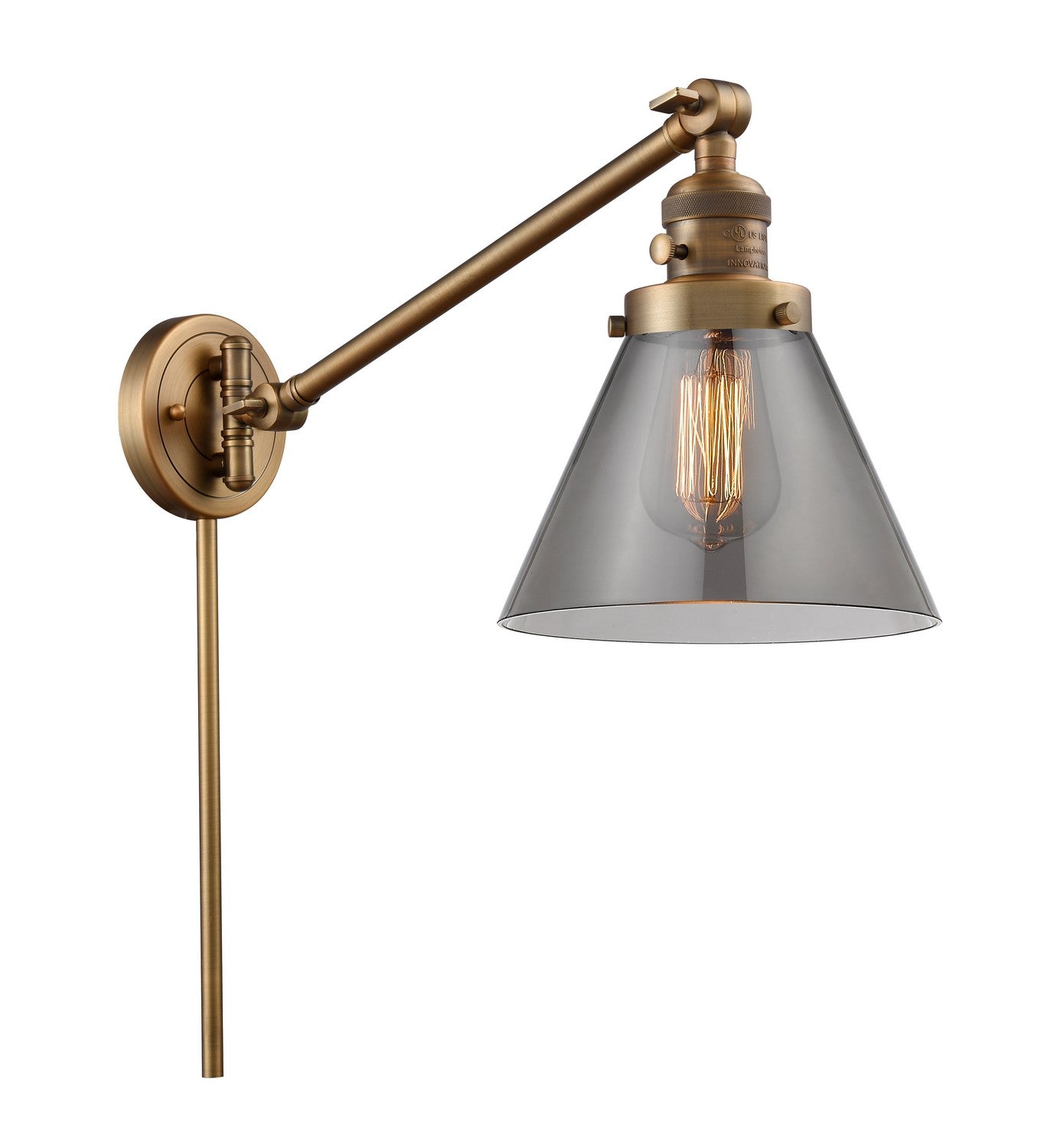 Innovations - 237-BB-G43-LED - LED Swing Arm Lamp - Franklin Restoration - Brushed Brass