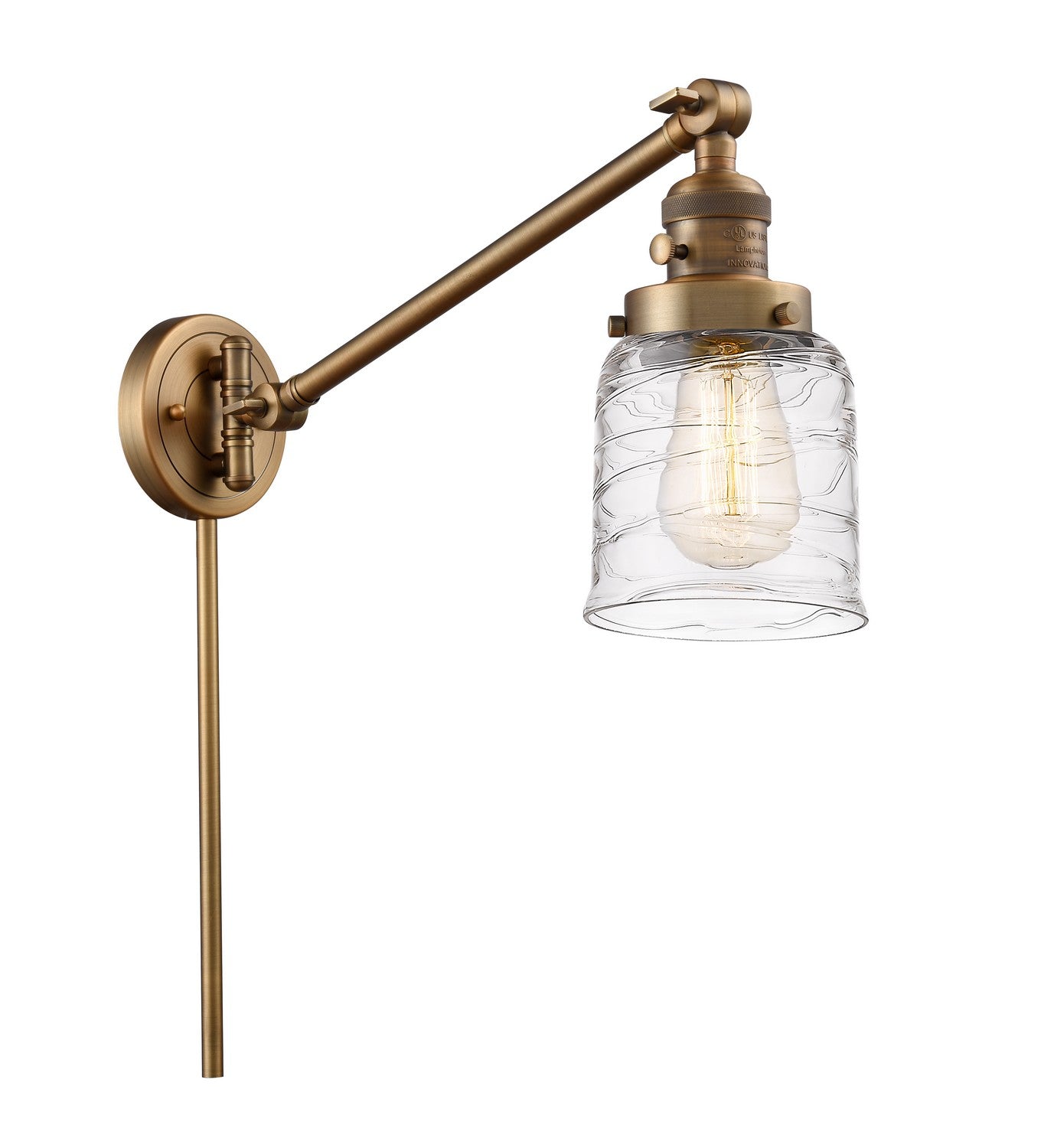 Innovations - 237-BB-G513 - One Light Swing Arm Lamp - Franklin Restoration - Brushed Brass