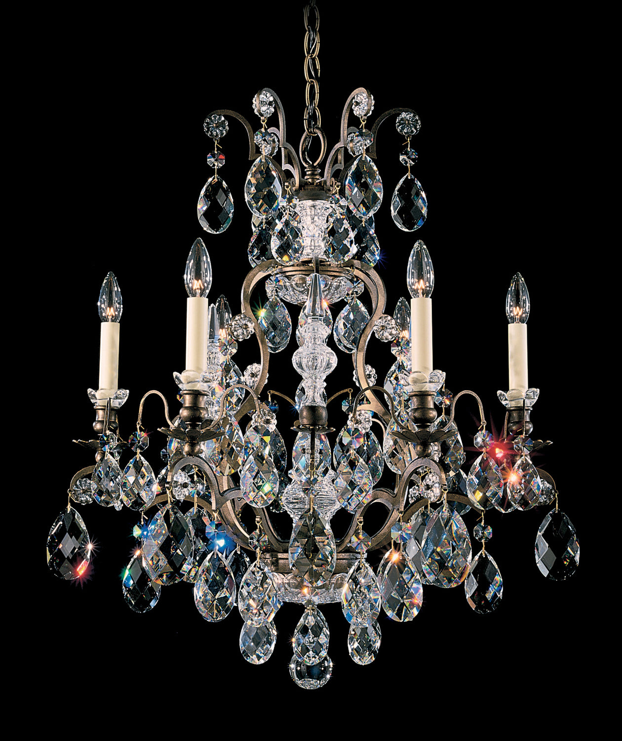Schonbek - 3770-23S - Seven Light Chandelier - Renaissance - Etruscan Gold