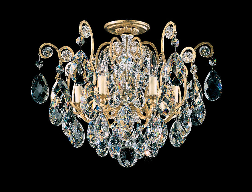 Schonbek - 3784-76 - Six Light Semi-Flush Mount - Renaissance - Heirloom Bronze