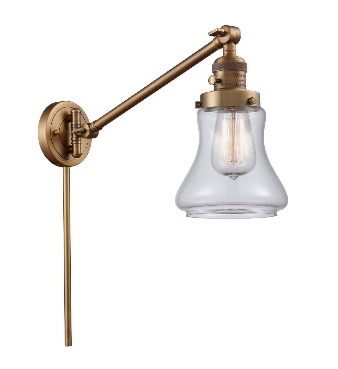 Innovations - 237-BB-G192-LED - LED Swing Arm Lamp - Franklin Restoration - Brushed Brass