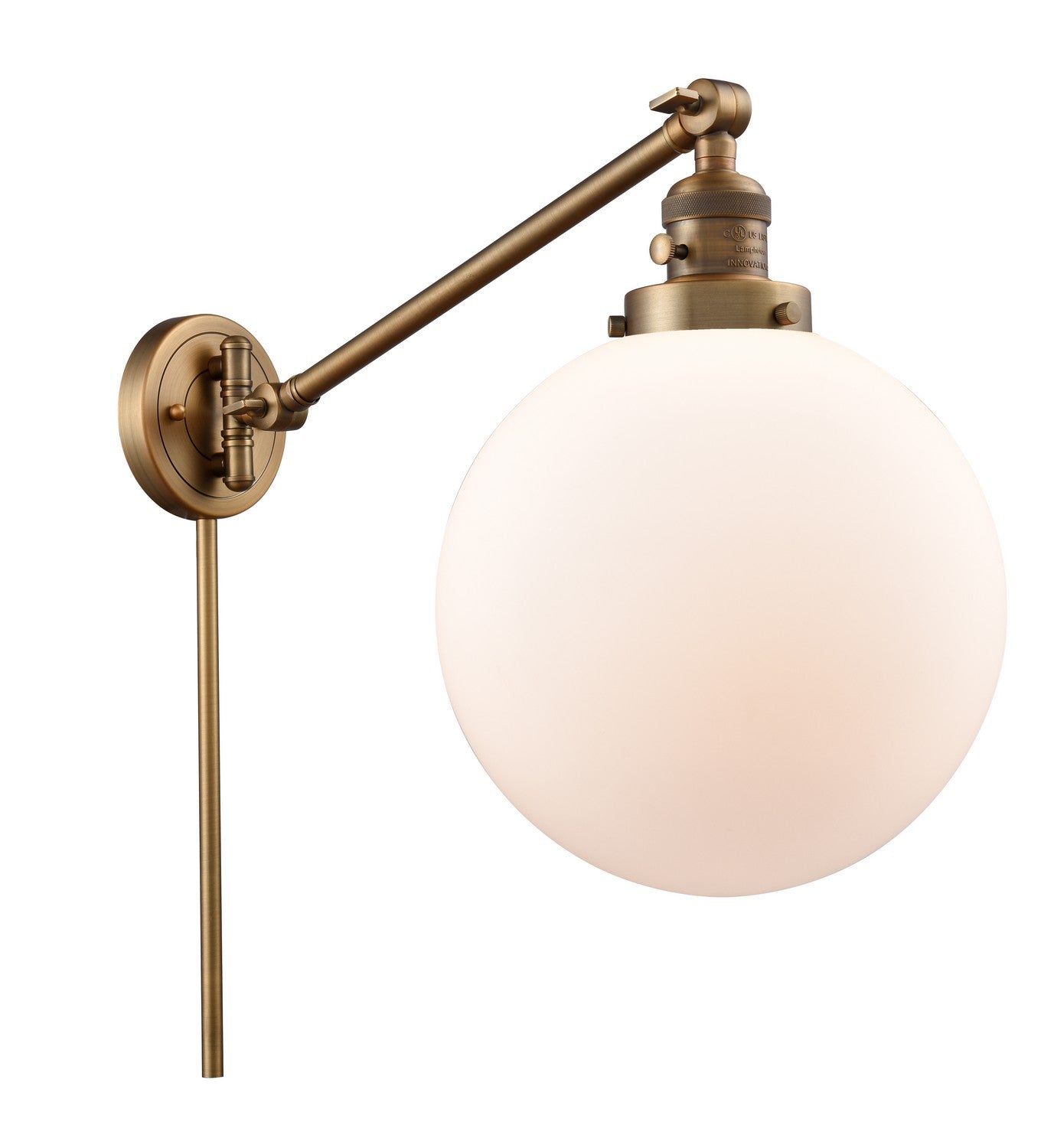 Innovations - 237-BB-G201-10-LED - LED Swing Arm Lamp - Franklin Restoration - Brushed Brass