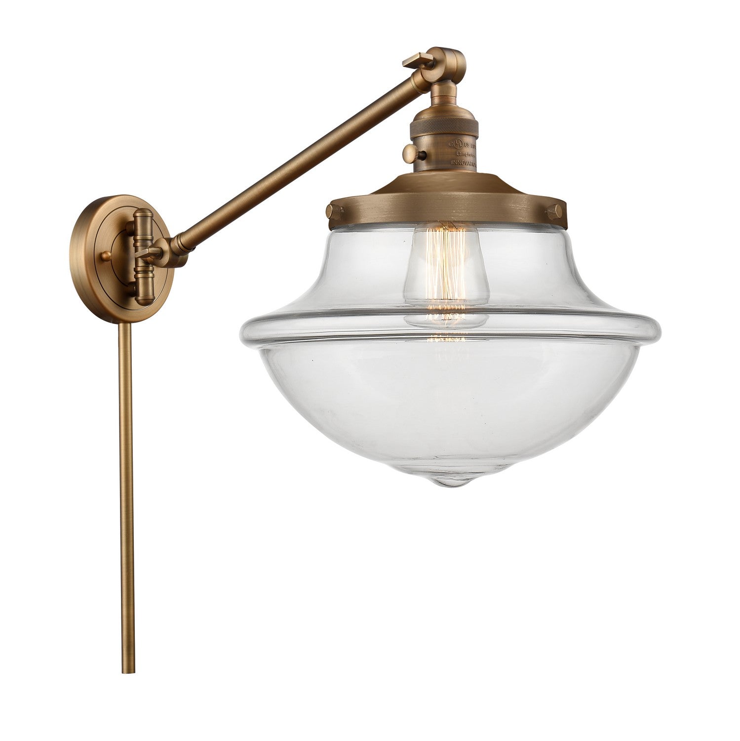 Innovations - 237-BB-G542-LED - LED Swing Arm Lamp - Franklin Restoration - Brushed Brass