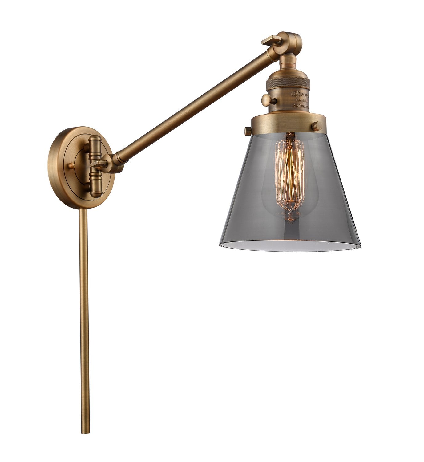 Innovations - 237-BB-G63-LED - LED Swing Arm Lamp - Franklin Restoration - Brushed Brass