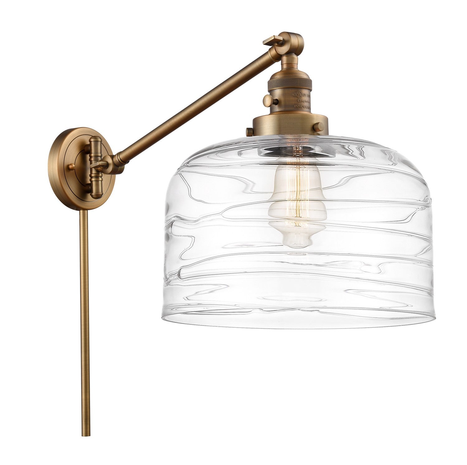 Innovations - 237-BB-G713-L - One Light Swing Arm Lamp - Franklin Restoration - Brushed Brass