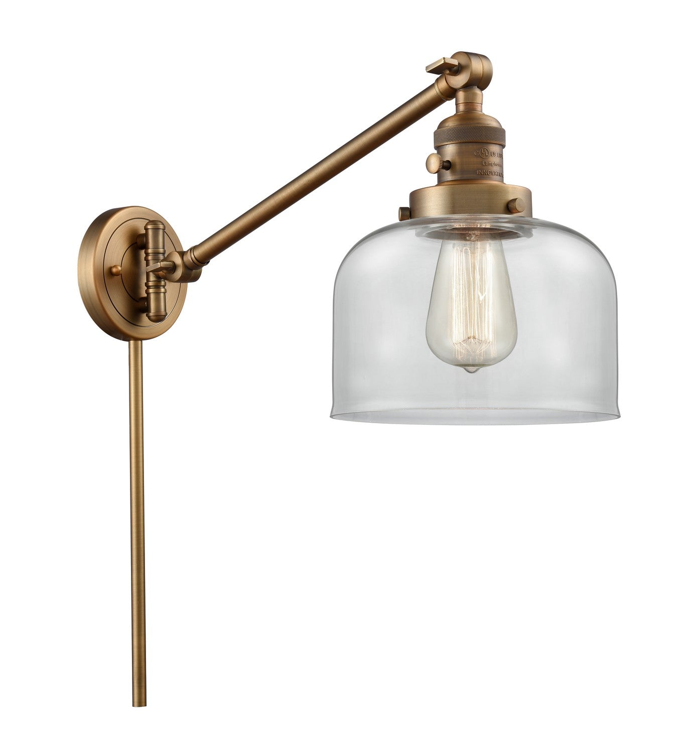 Innovations - 237-BB-G72-LED - LED Swing Arm Lamp - Franklin Restoration - Brushed Brass