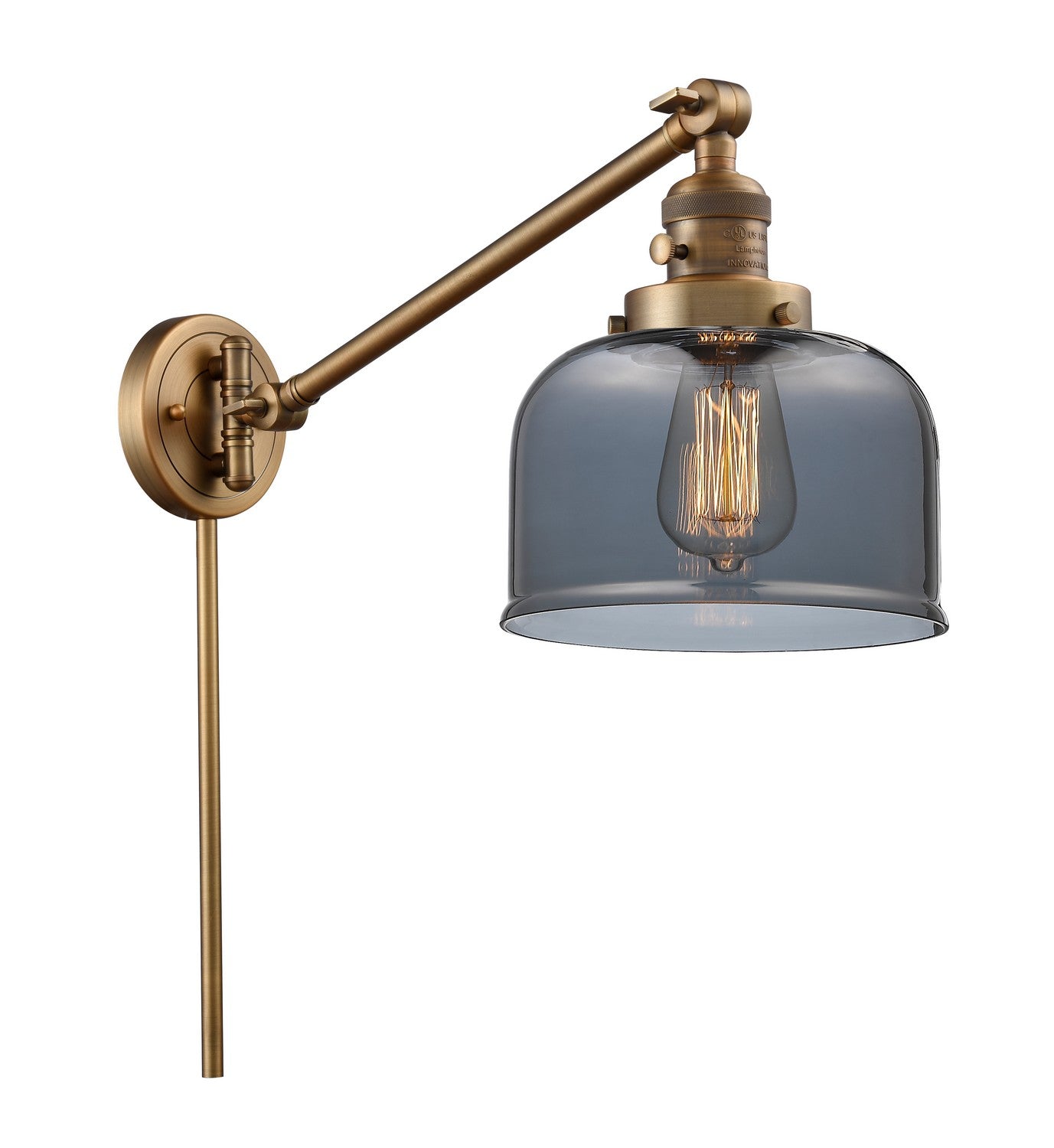 Innovations - 237-BB-G73-LED - LED Swing Arm Lamp - Franklin Restoration - Brushed Brass