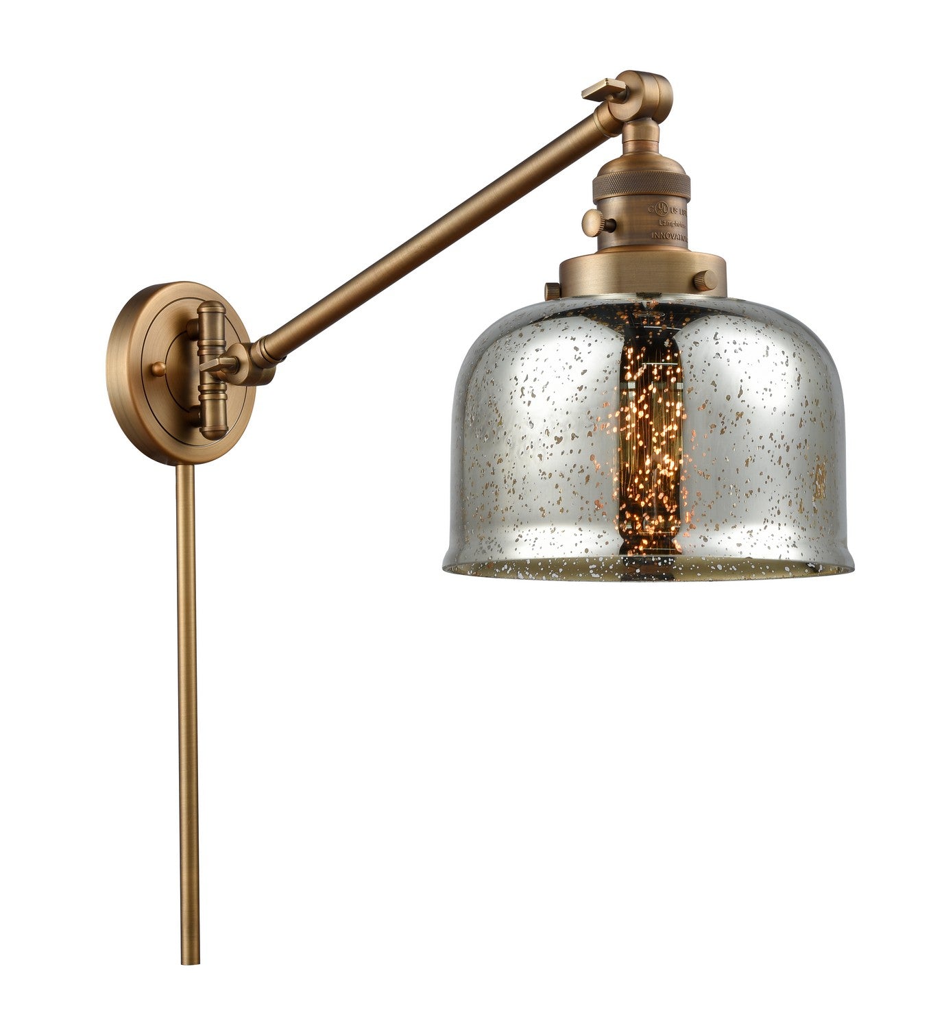 Innovations - 237-BB-G78-LED - LED Swing Arm Lamp - Franklin Restoration - Brushed Brass