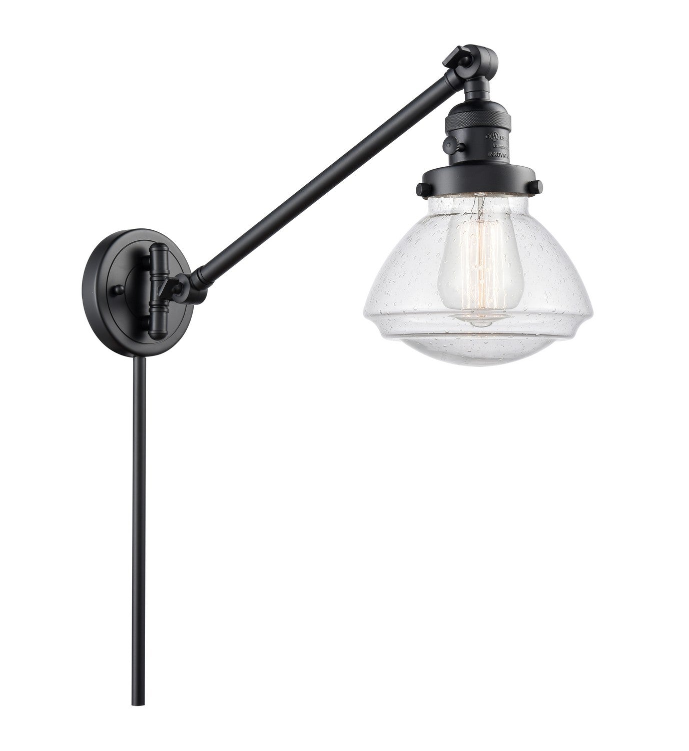 Innovations - 237-BK-G324-LED - LED Swing Arm Lamp - Franklin Restoration - Matte Black