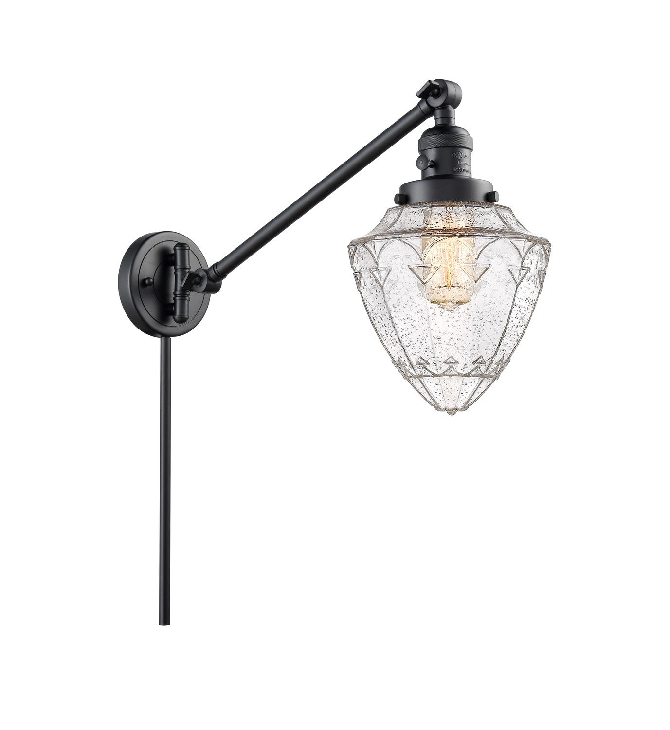 Innovations - 237-BK-G664-7 - One Light Swing Arm Lamp - Franklin Restoration - Matte Black