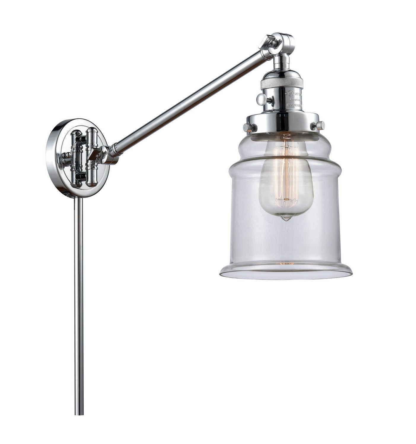 Innovations - 237-PC-G182-LED - LED Swing Arm Lamp - Franklin Restoration - Polished Chrome