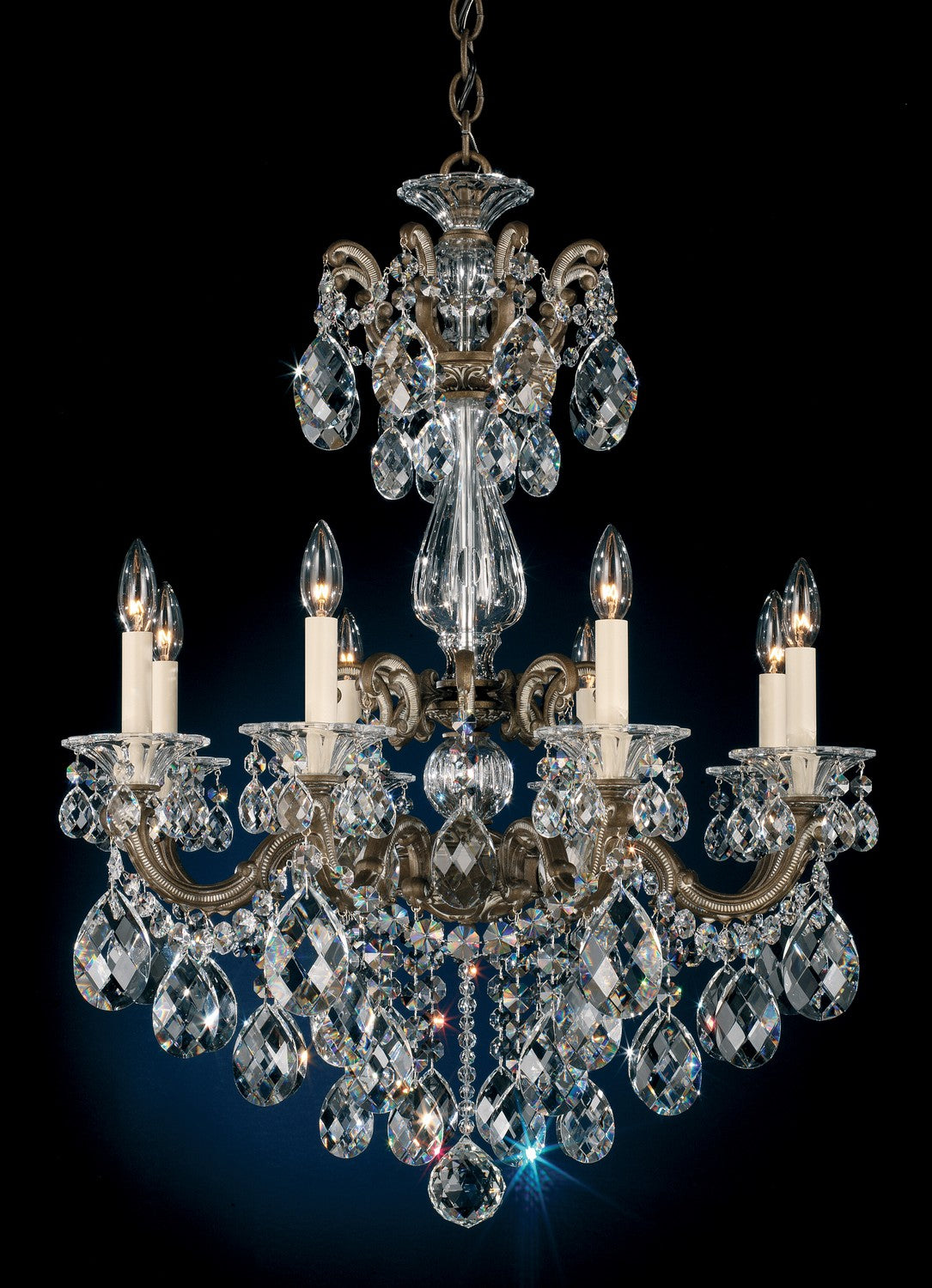 Schonbek - 5007-22R - Eight Light Chandelier - La Scala - Heirloom Gold