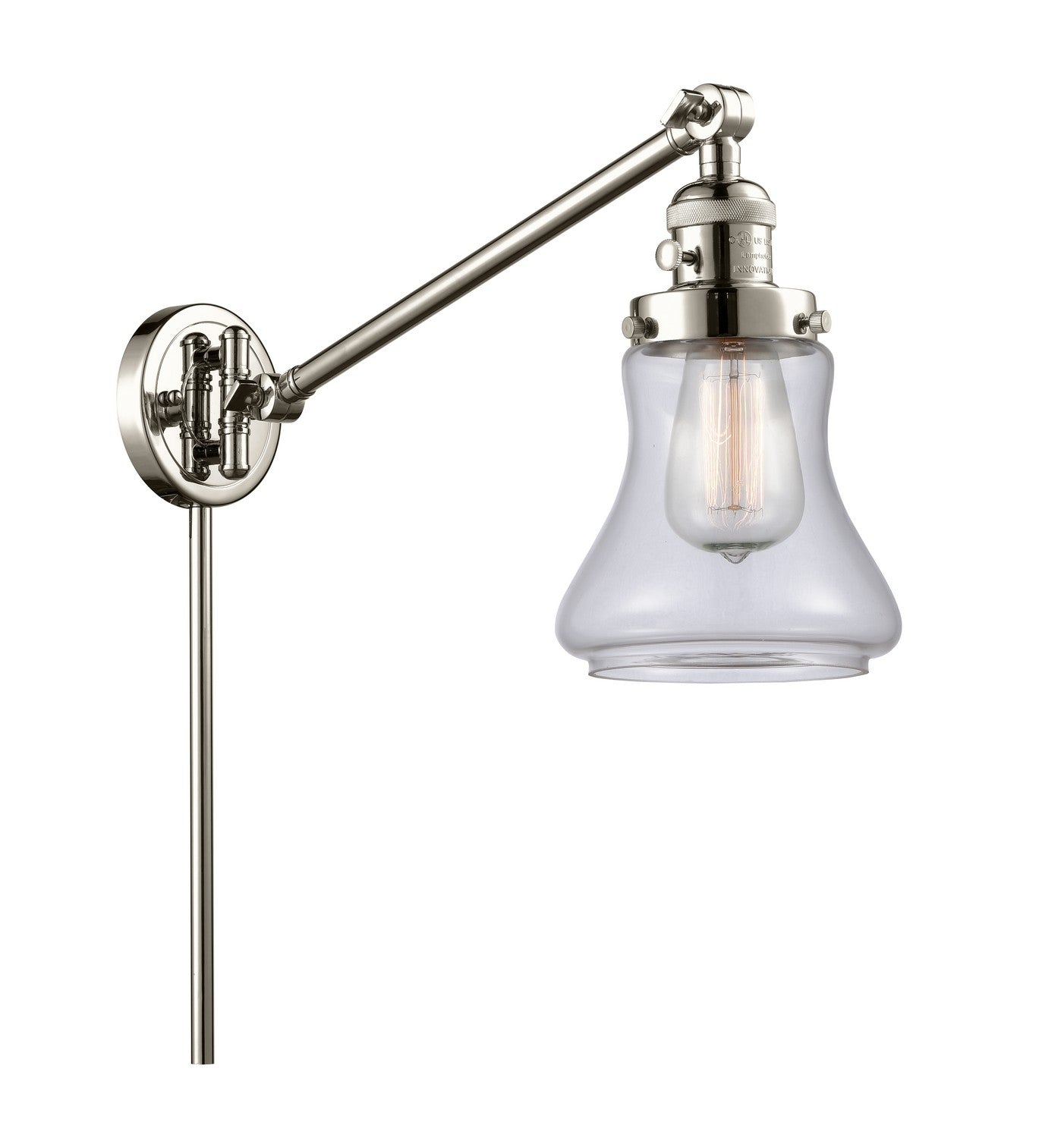 Innovations - 237-PN-G192-LED - LED Swing Arm Lamp - Franklin Restoration - Polished Nickel