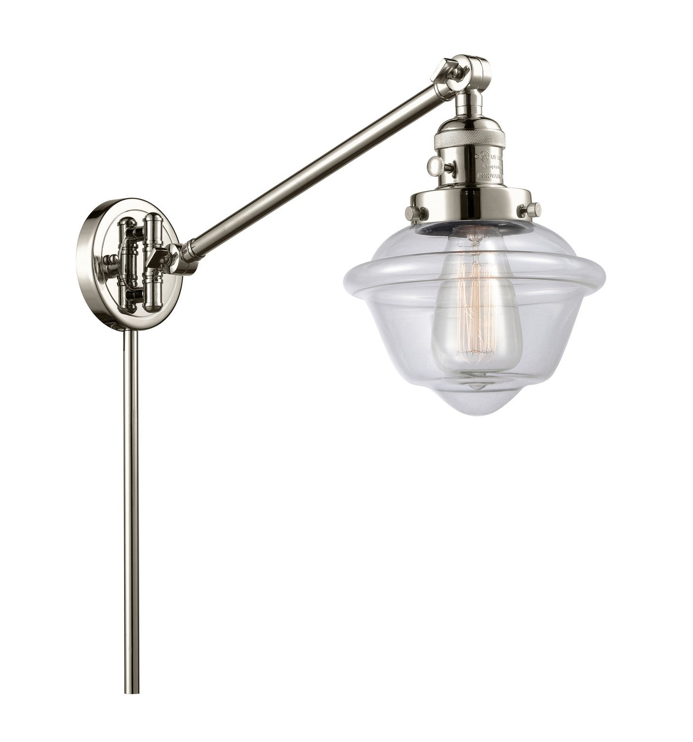 Innovations - 237-PN-G532-LED - LED Swing Arm Lamp - Franklin Restoration - Polished Nickel