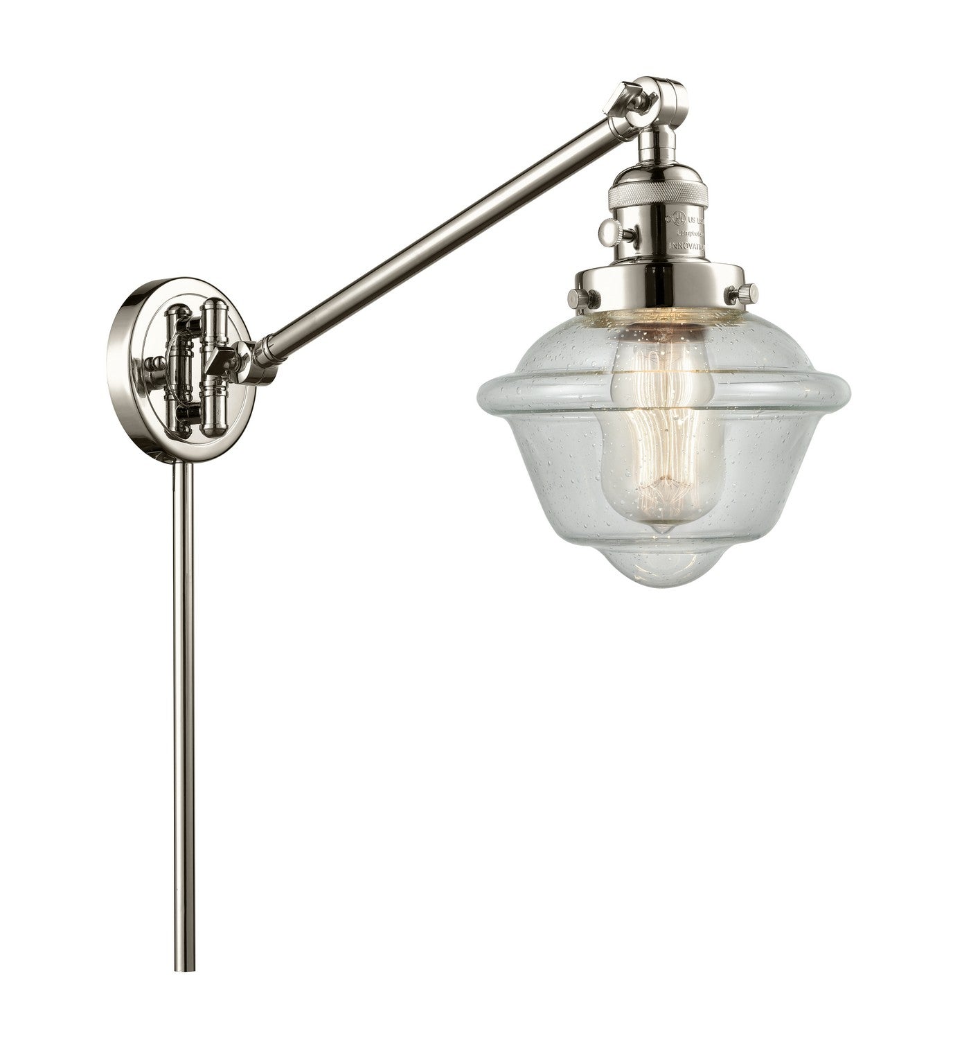 Innovations - 237-PN-G534-LED - LED Swing Arm Lamp - Franklin Restoration - Polished Nickel