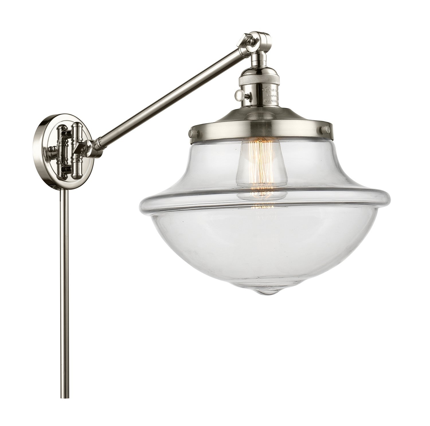 Innovations - 237-PN-G542-LED - LED Swing Arm Lamp - Franklin Restoration - Polished Nickel