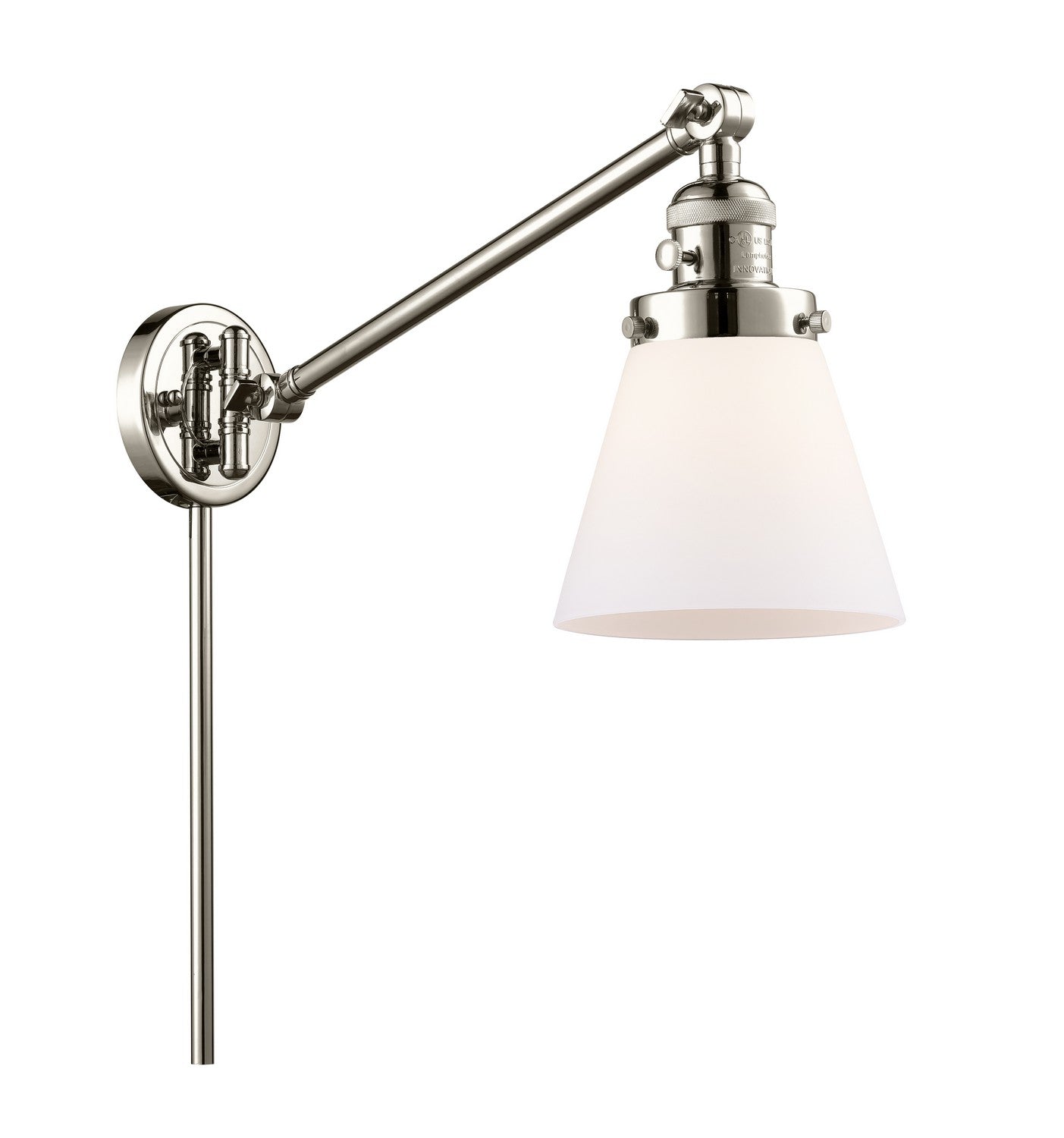 Innovations - 237-PN-G61-LED - LED Swing Arm Lamp - Franklin Restoration - Polished Nickel