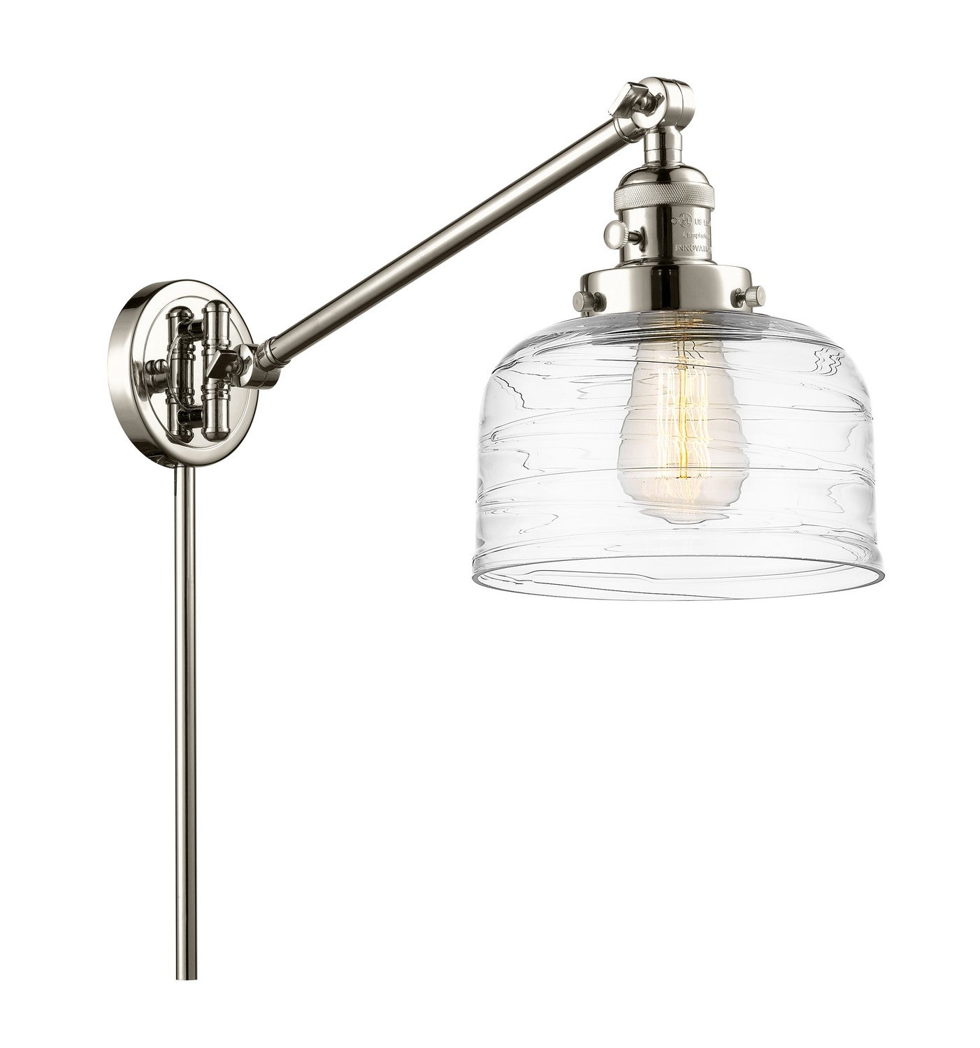 Innovations - 237-PN-G713 - One Light Swing Arm Lamp - Franklin Restoration - Polished Nickel