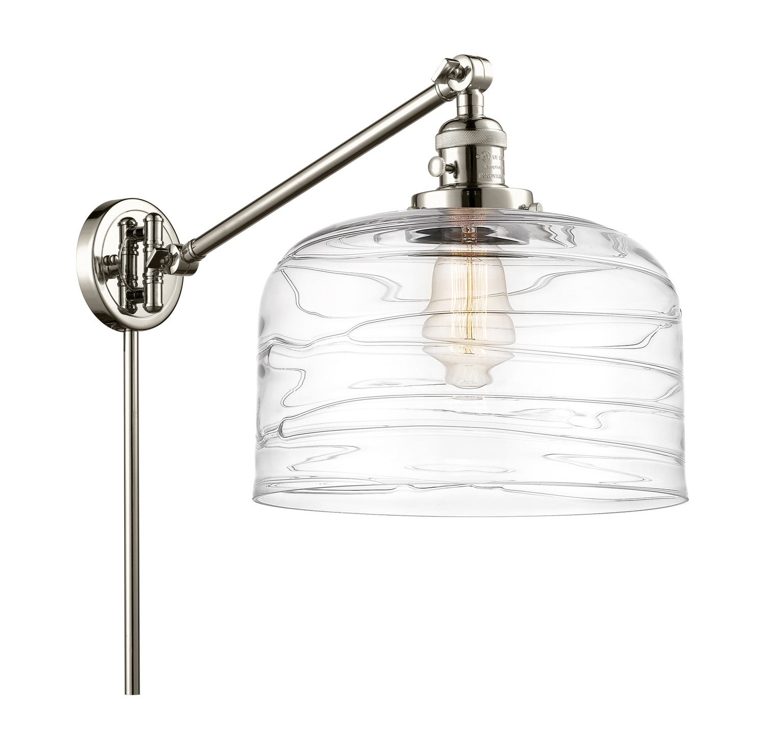 Innovations - 237-PN-G713-L - One Light Swing Arm Lamp - Franklin Restoration - Polished Nickel