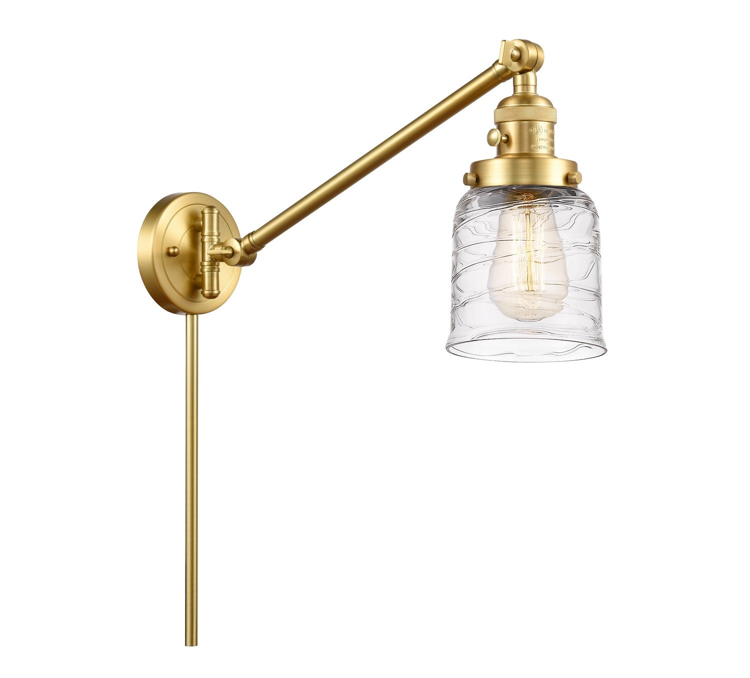 Innovations - 237-SG-G513 - One Light Swing Arm Lamp - Franklin Restoration - Satin Gold