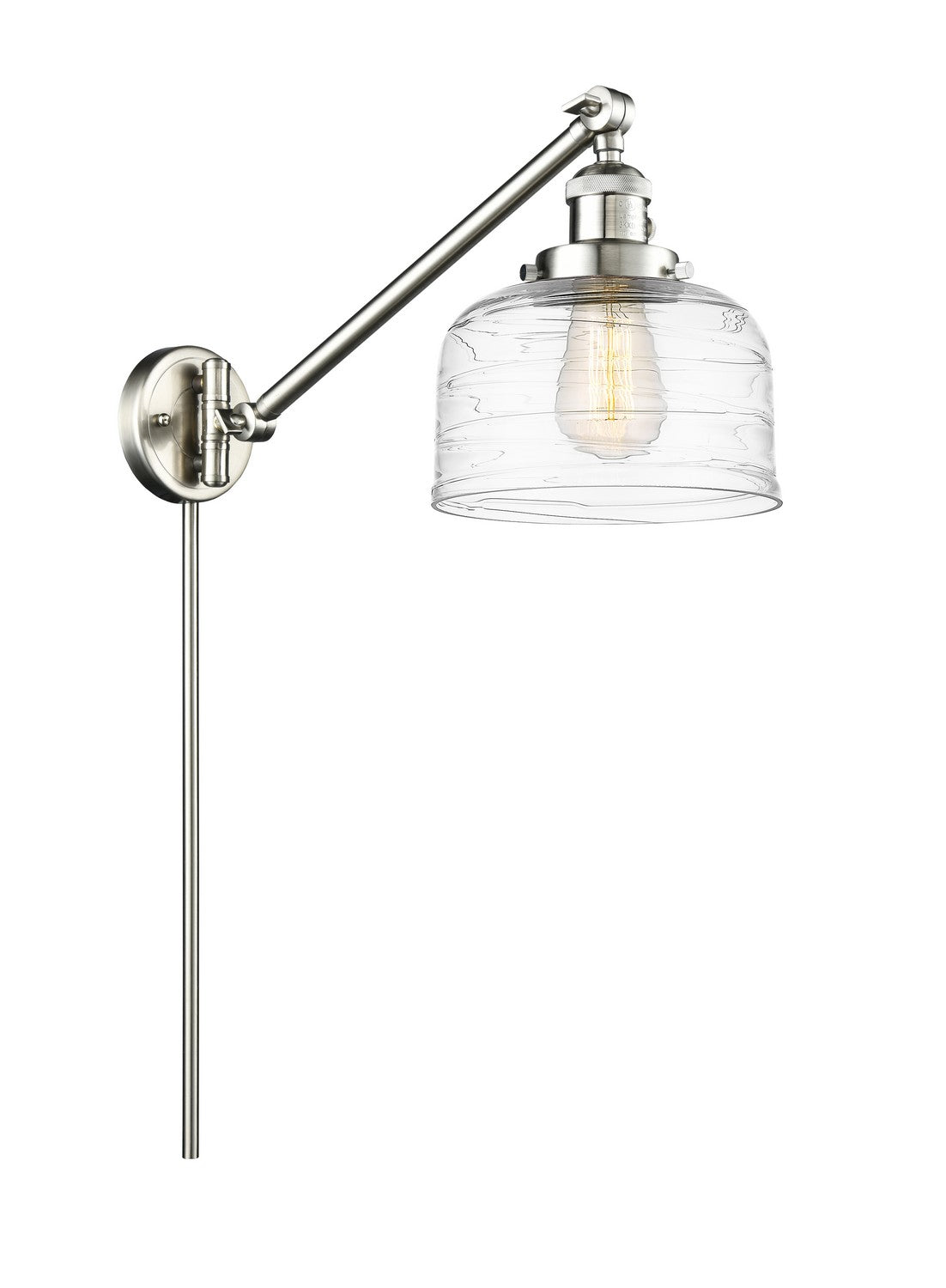 Innovations - 237-SN-G713 - One Light Swing Arm Lamp - Franklin Restoration - Brushed Satin Nickel