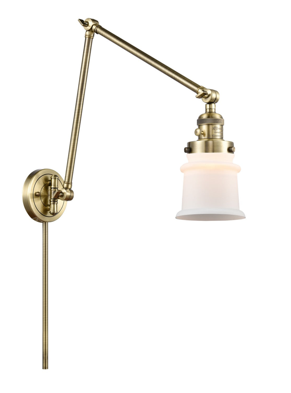 Innovations - 238-AB-G181S - LED Swing Arm Lamp - Franklin Restoration - Antique Brass