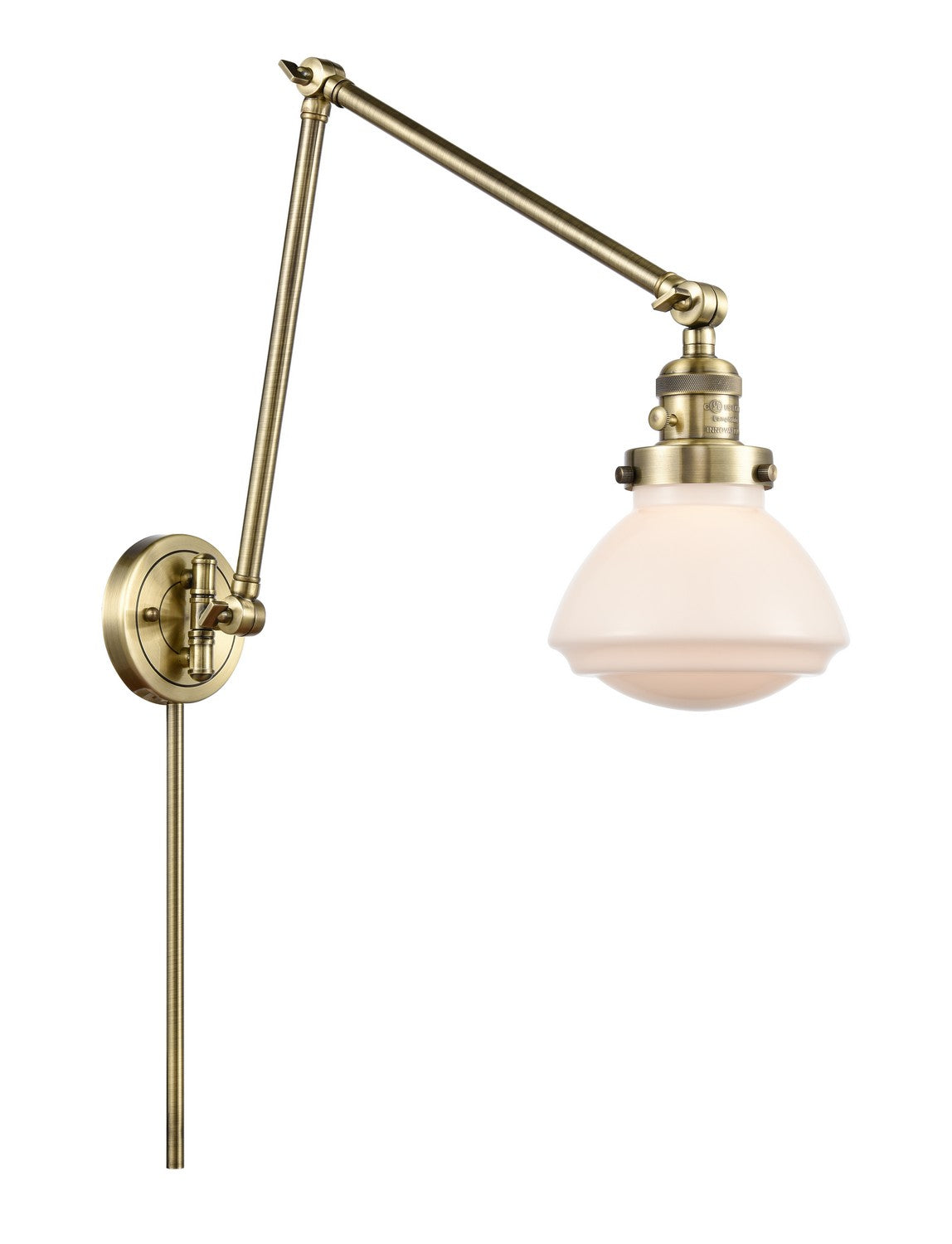 Innovations - 238-AB-G321 - LED Swing Arm Lamp - Franklin Restoration - Antique Brass