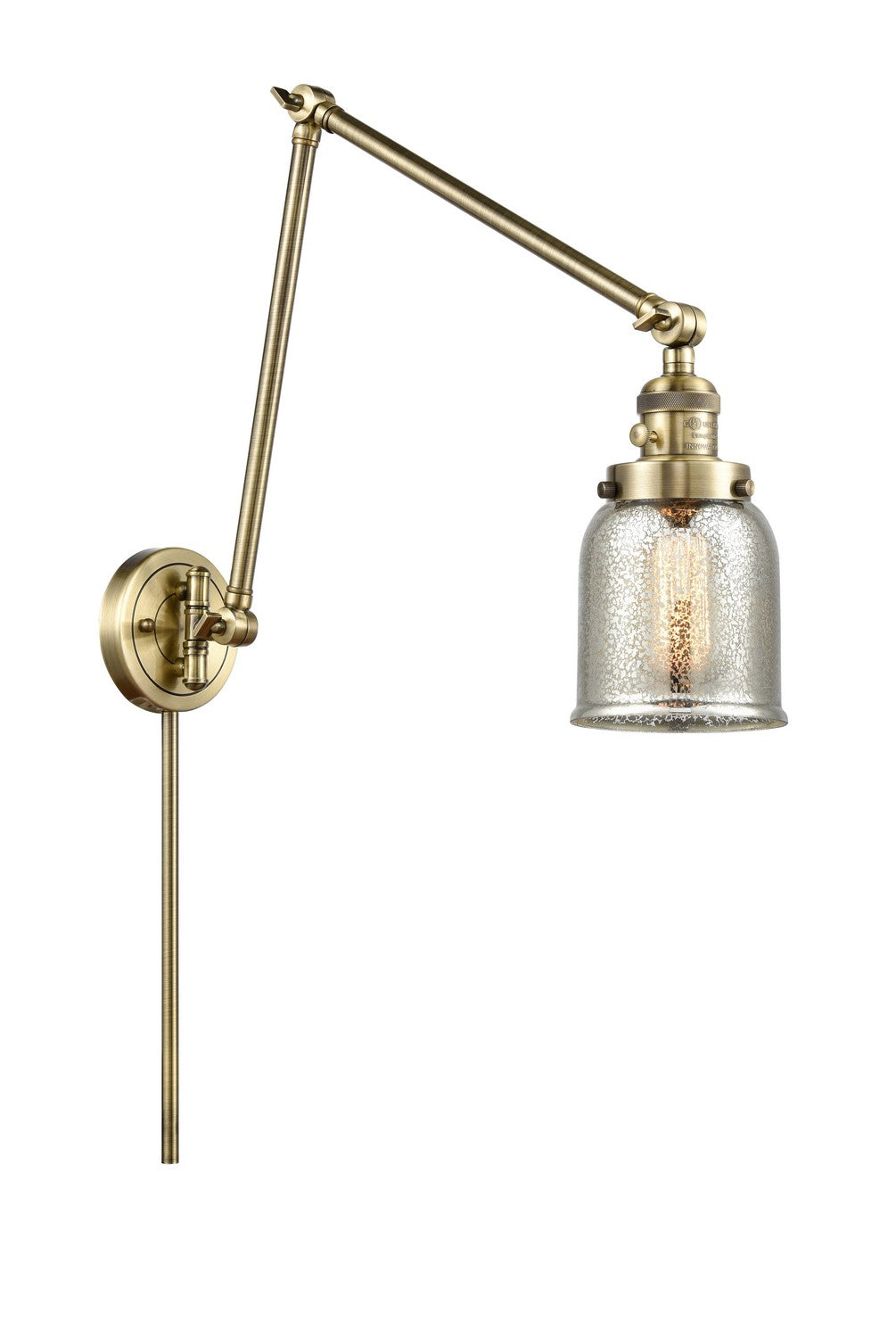 Innovations - 238-AB-G58 - One Light Swing Arm Lamp - Franklin Restoration - Antique Brass