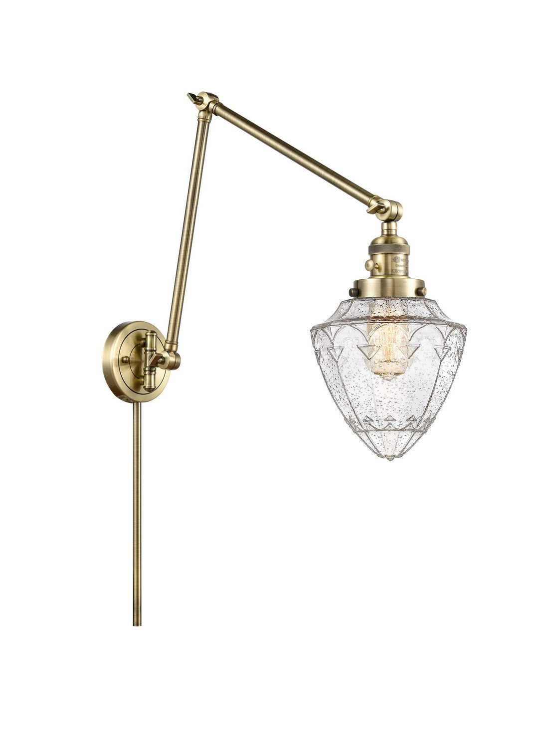 Innovations - 238-AB-G664-7 - One Light Swing Arm Lamp - Franklin Restoration - Antique Brass