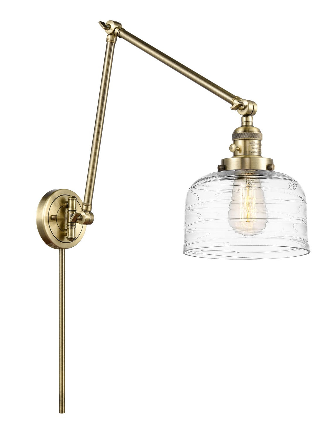 Innovations - 238-AB-G713 - One Light Swing Arm Lamp - Franklin Restoration - Antique Brass