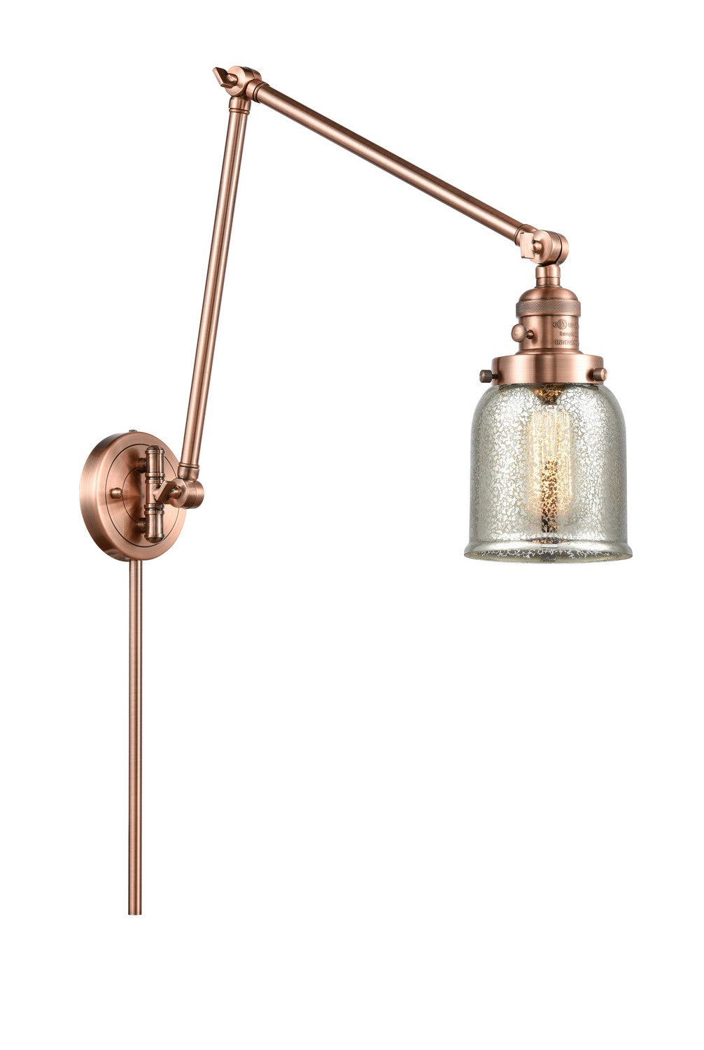 Innovations - 238-AC-G58 - One Light Swing Arm Lamp - Franklin Restoration - Antique Copper