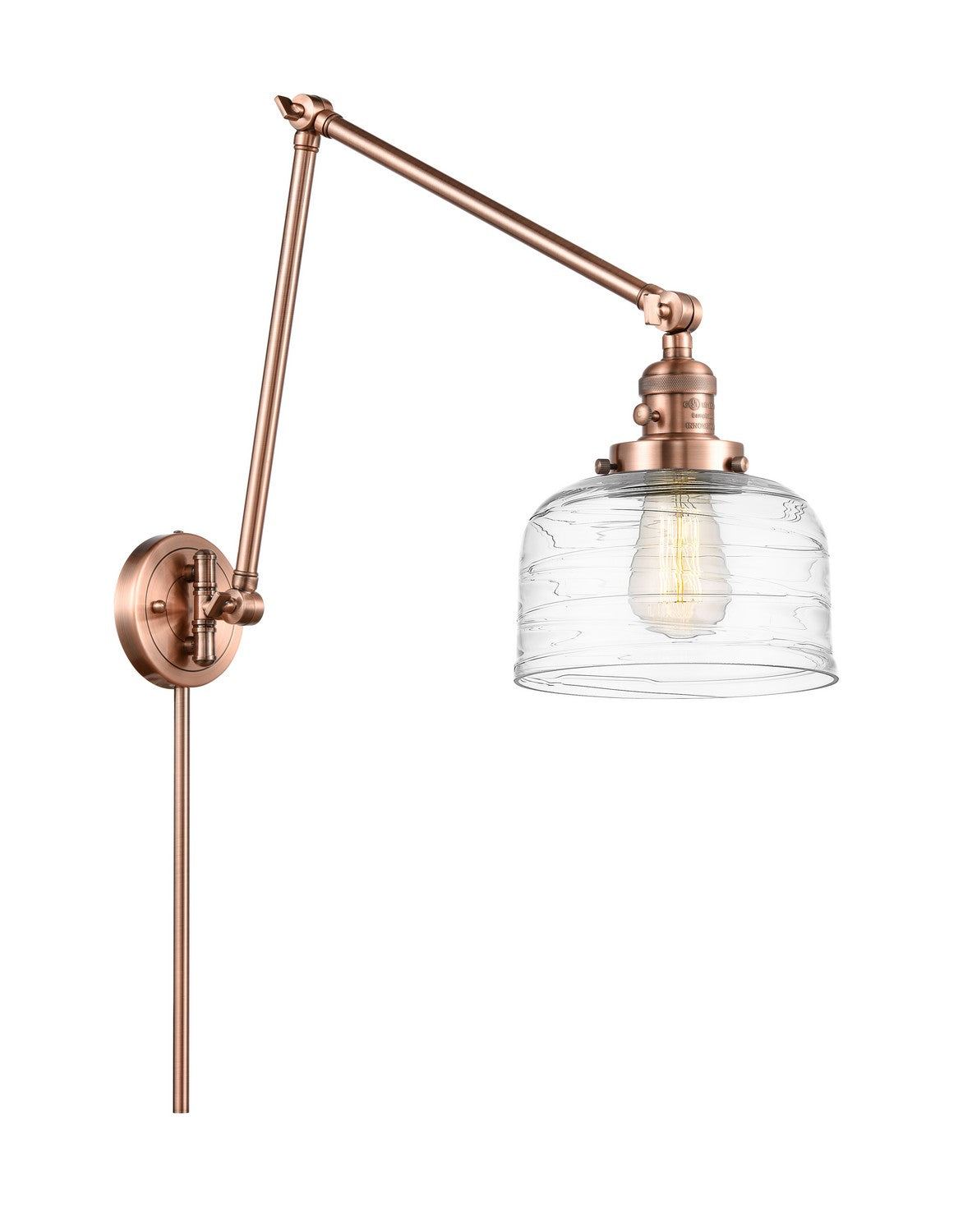 Innovations - 238-AC-G713 - One Light Swing Arm Lamp - Franklin Restoration - Antique Copper