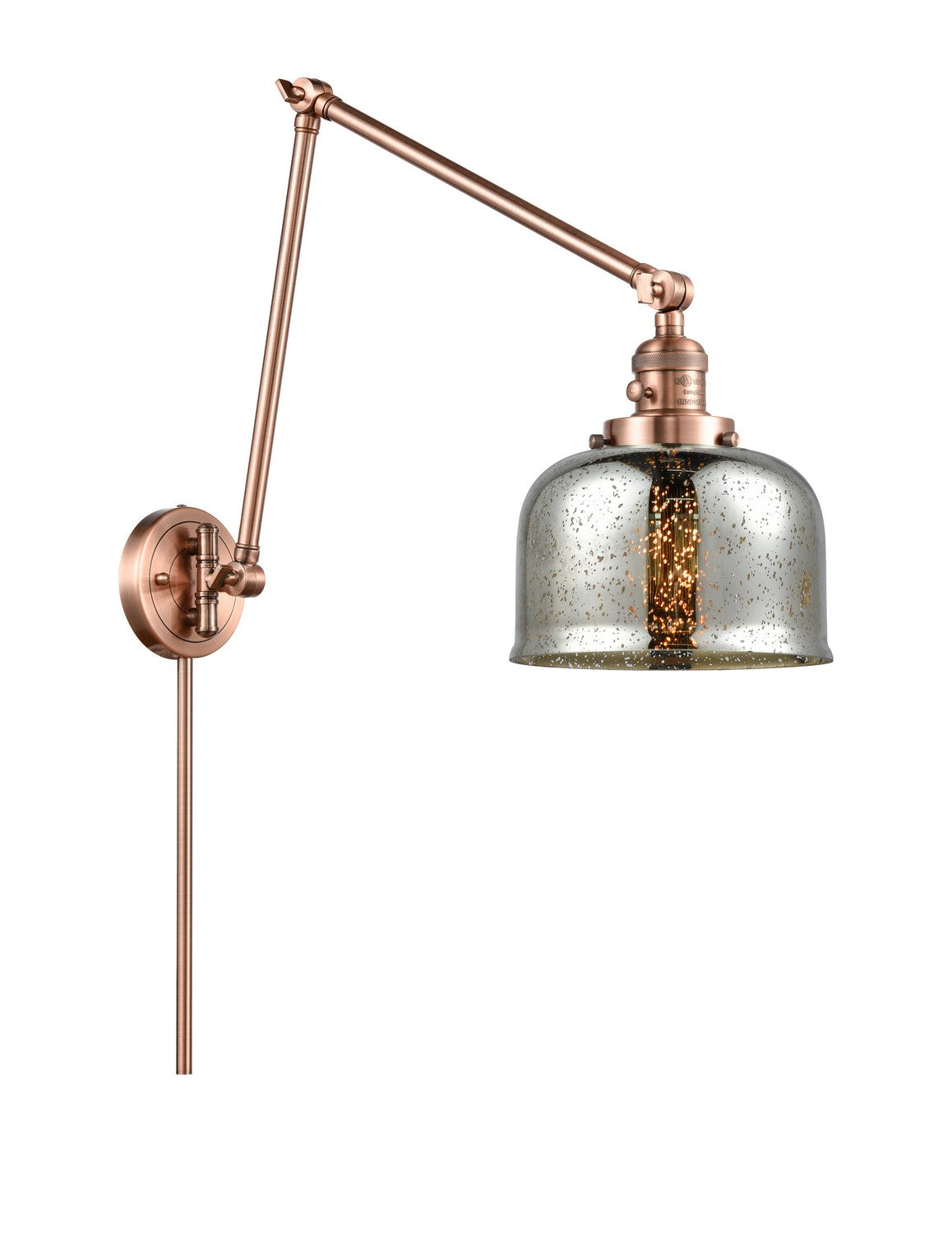 Innovations - 238-AC-G78 - One Light Swing Arm Lamp - Franklin Restoration - Antique Copper