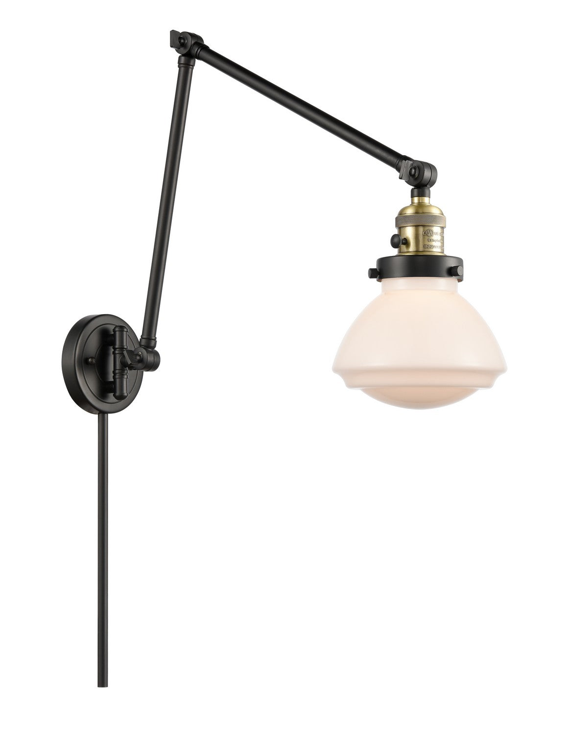 Innovations - 238-BAB-G321 - LED Swing Arm Lamp - Franklin Restoration - Black Antique Brass