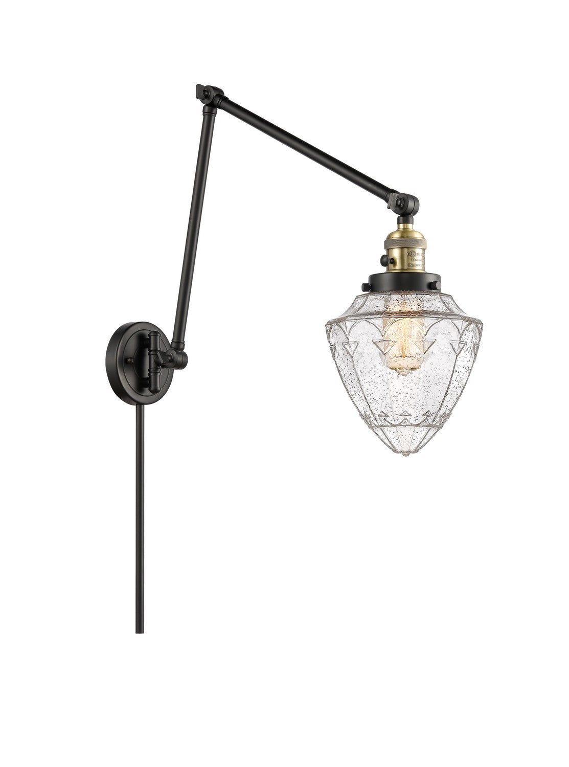 Innovations - 238-BAB-G664-7 - One Light Swing Arm Lamp - Franklin Restoration - Black Antique Brass