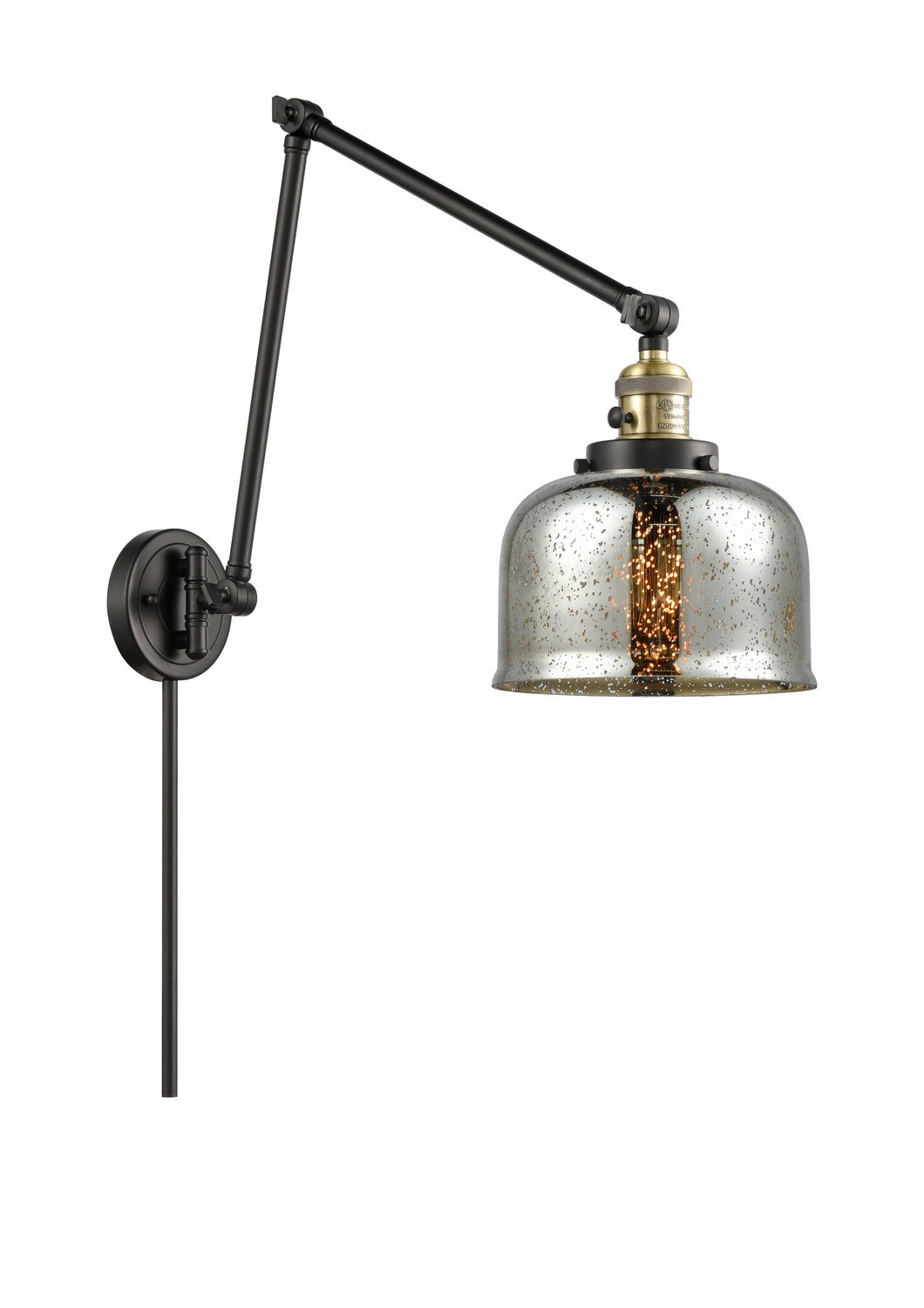 Innovations - 238-BAB-G78-LED - LED Swing Arm Lamp - Franklin Restoration - Black Antique Brass