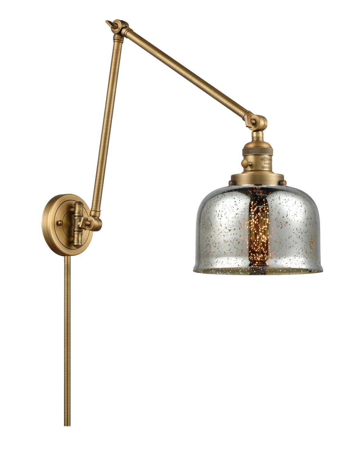 Innovations - 238-BB-G78 - One Light Swing Arm Lamp - Franklin Restoration - Brushed Brass