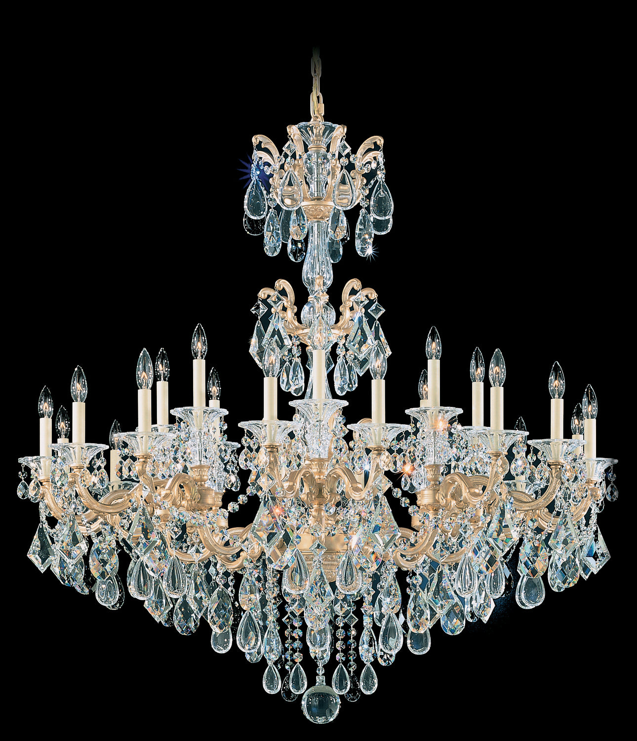 Schonbek - 5013-83 - 24 Light Chandelier - La Scala - Florentine Bronze