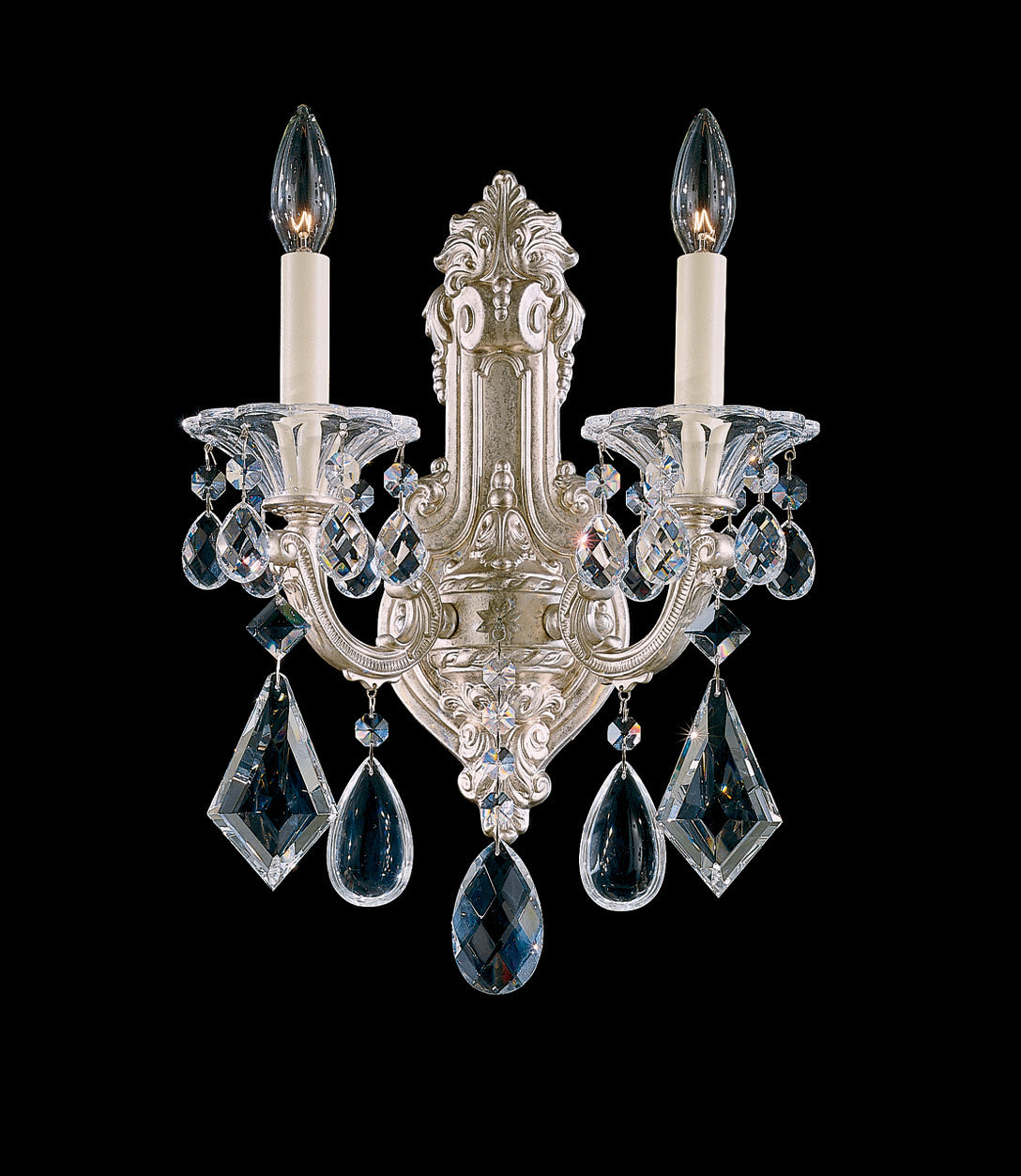 Schonbek - 5070-48R - Two Light Wall Sconce - La Scala - Antique Silver