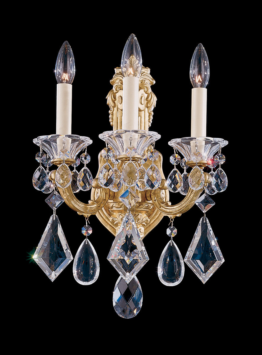 Schonbek - 5071-48 - Three Light Wall Sconce - La Scala - Antique Silver