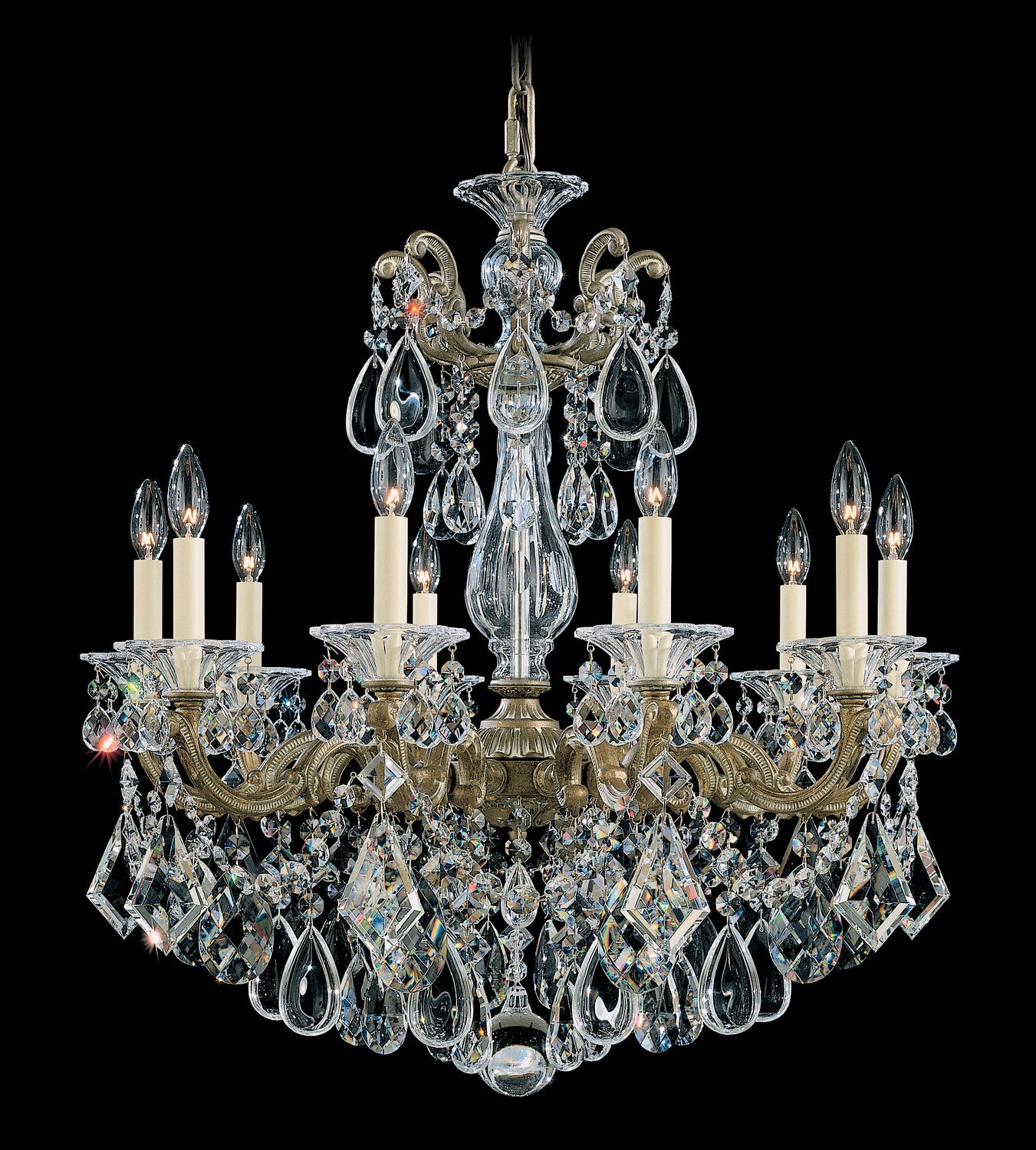 Schonbek - 5074-22 - Ten Light Chandelier - La Scala - Heirloom Gold