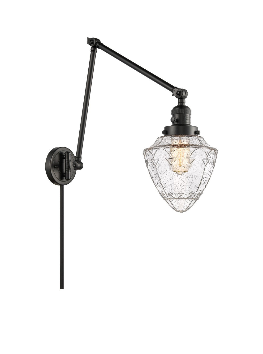 Innovations - 238-BK-G661-7 - One Light Swing Arm Lamp - Franklin Restoration - Matte Black